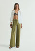 DOUBLE BELT DENIM TROUSERS