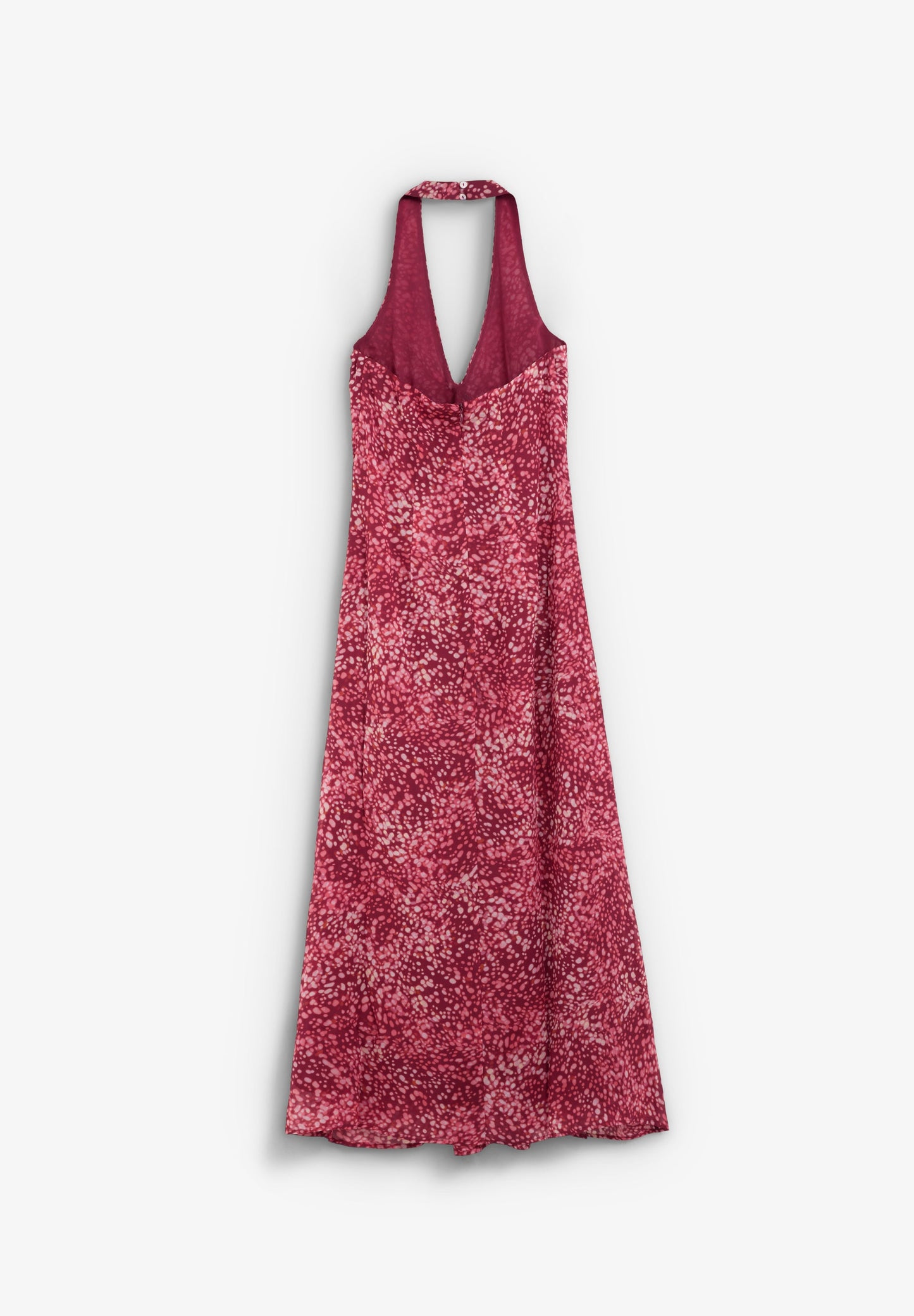 PRINTED HALTER DRESS