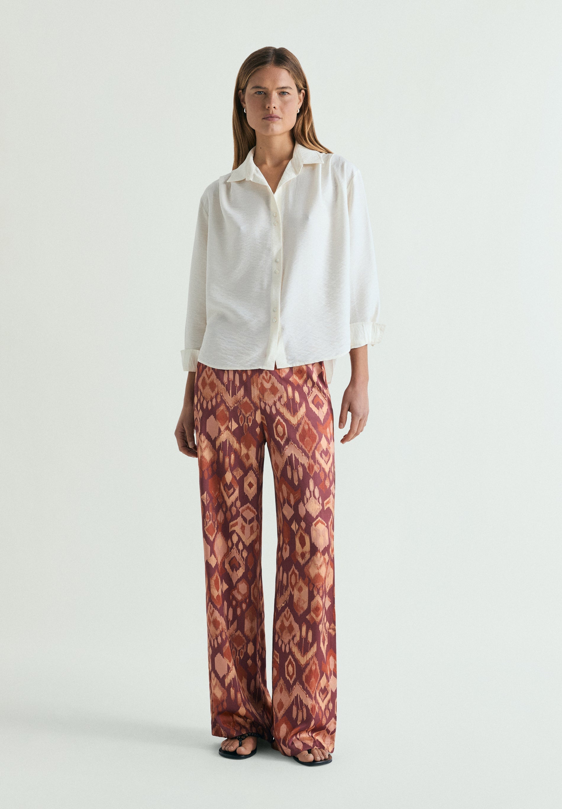 FLOWING PRINTED TROUSERS