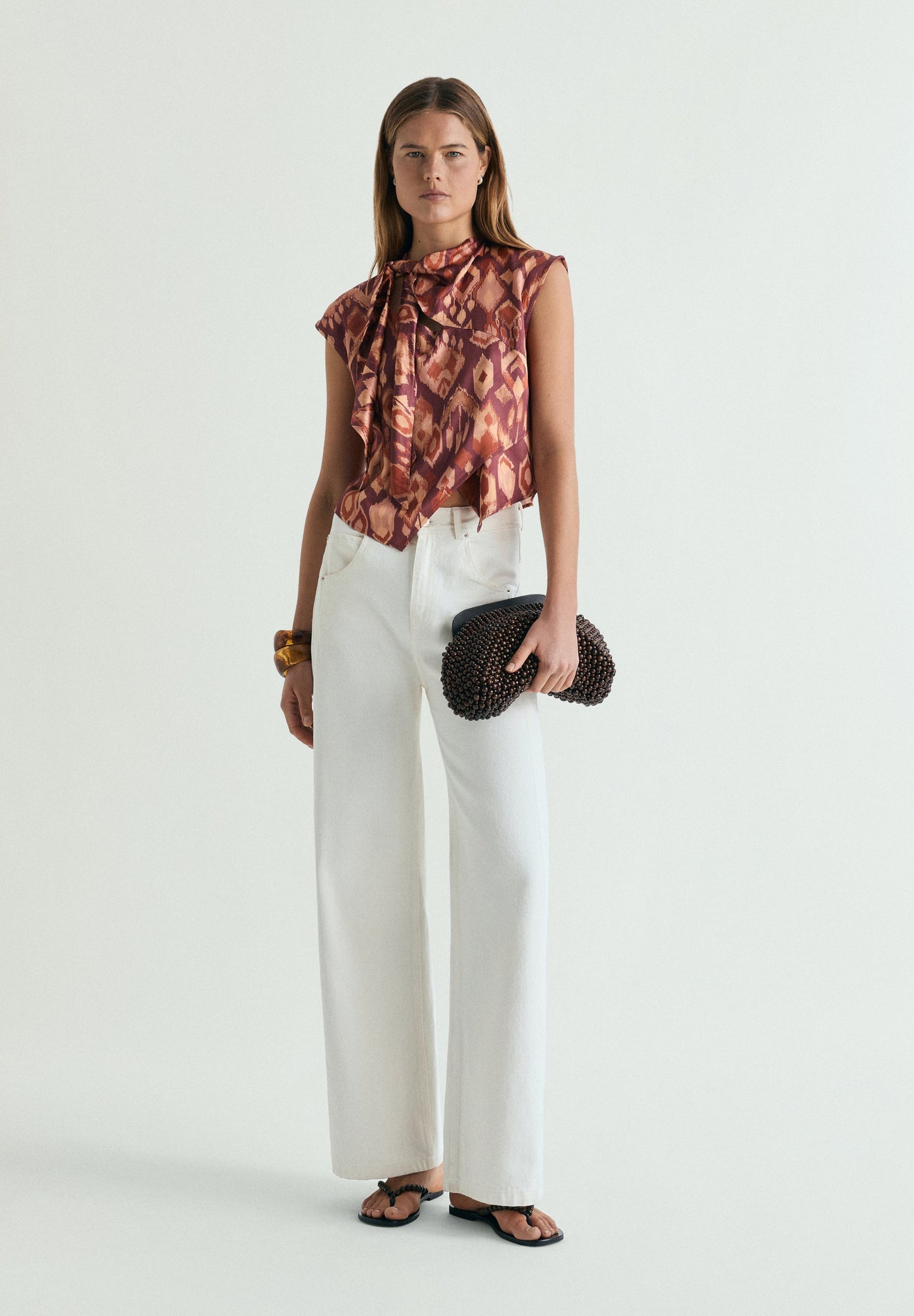 PRINTED KNOT TOP