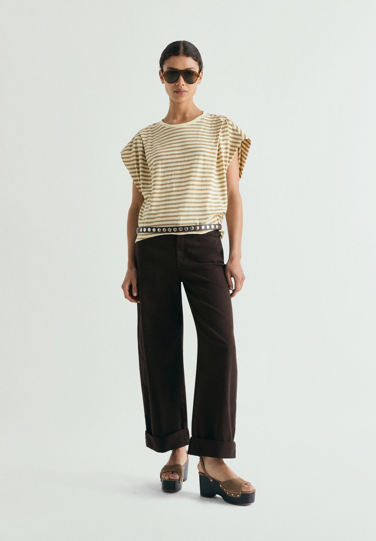 T-SHIRT WITH PLEAT DETAIL