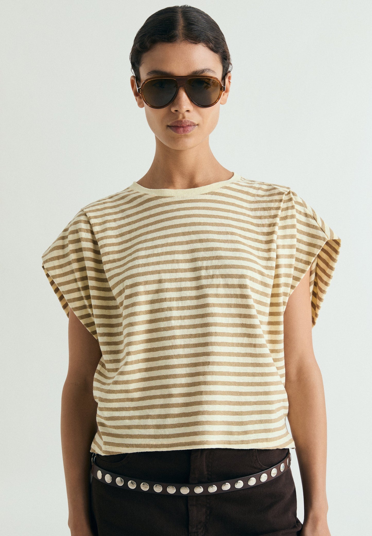 T-SHIRT WITH PLEAT DETAIL