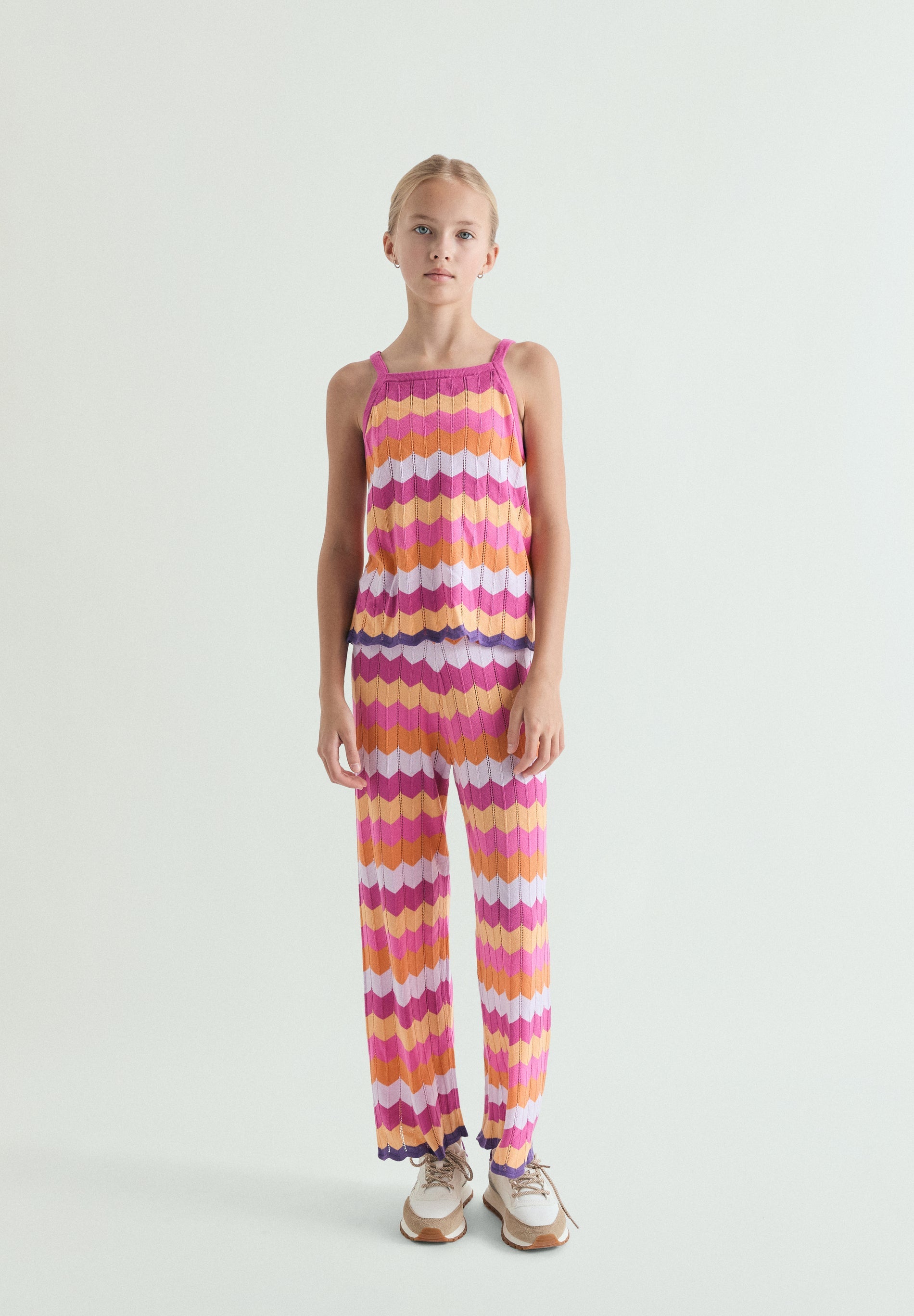 MULTICOLOURED KNIT TROUSERS