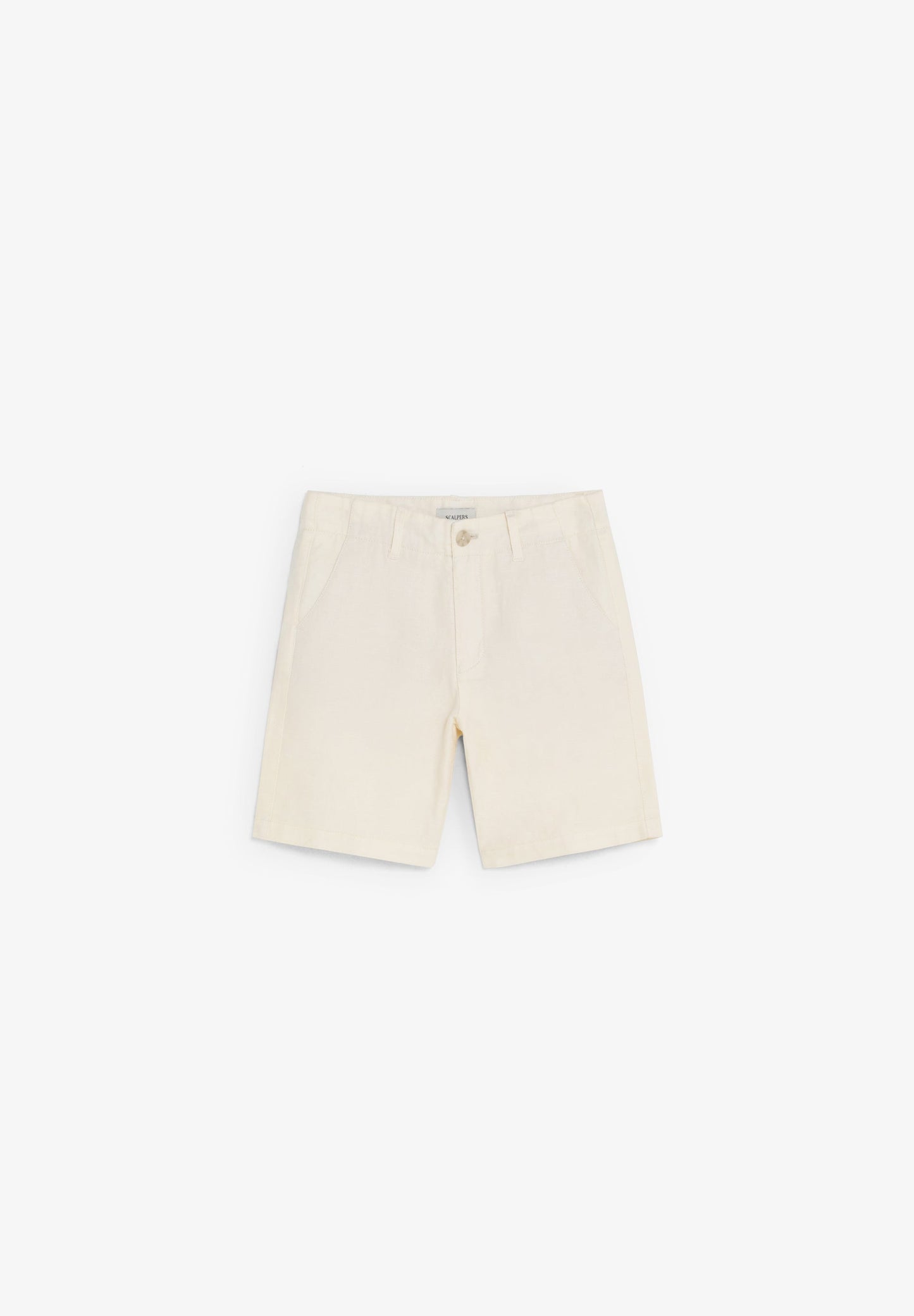REGULAR FIT LINEN BERMUDA SHORTS