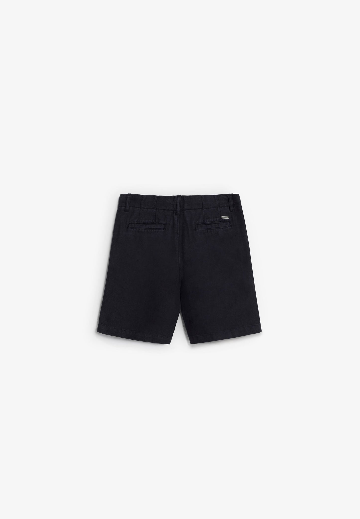 REGULAR FIT LINEN BERMUDA SHORTS