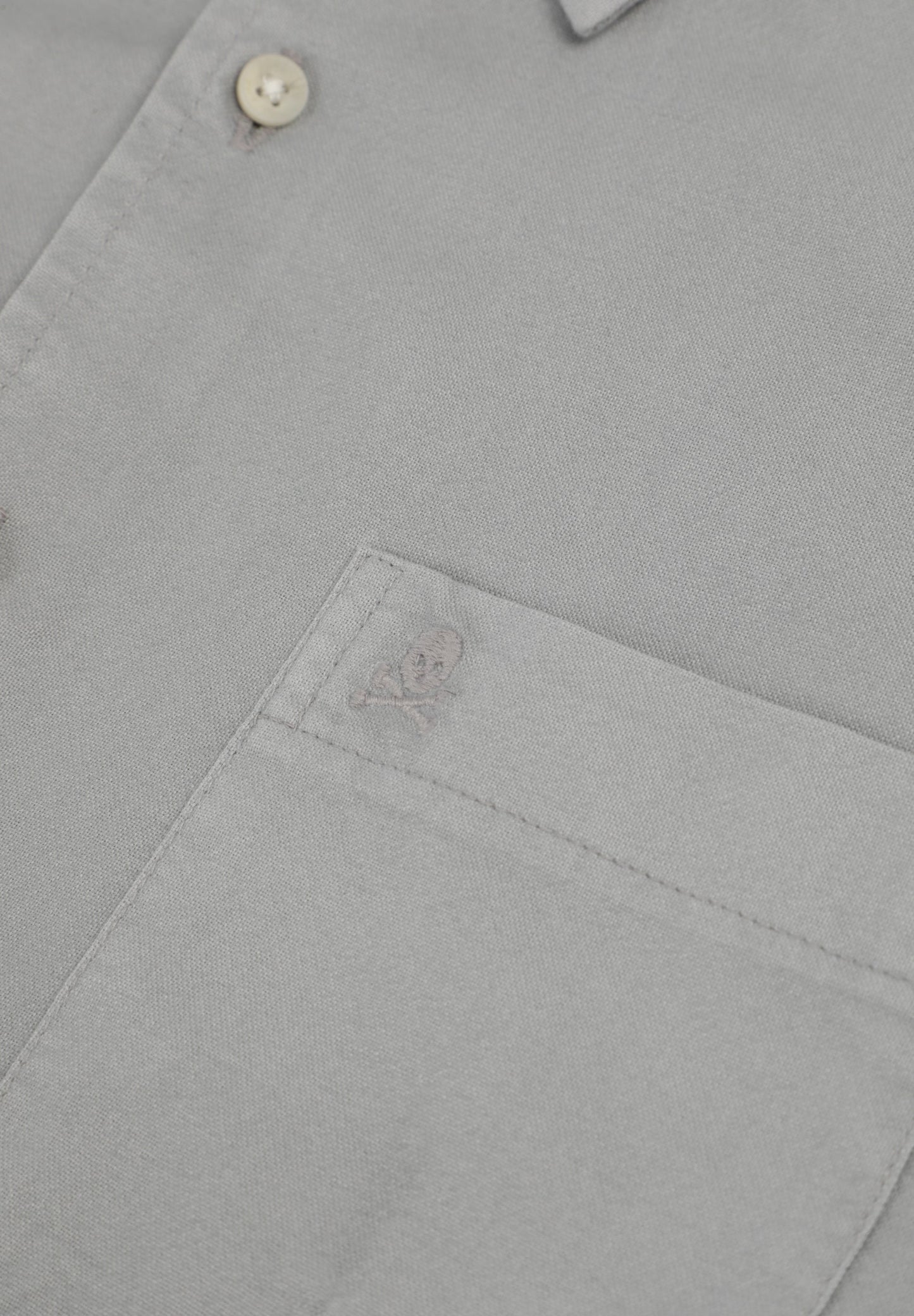 OXFORD SHIRT WITH EMBROIDERED SKULL