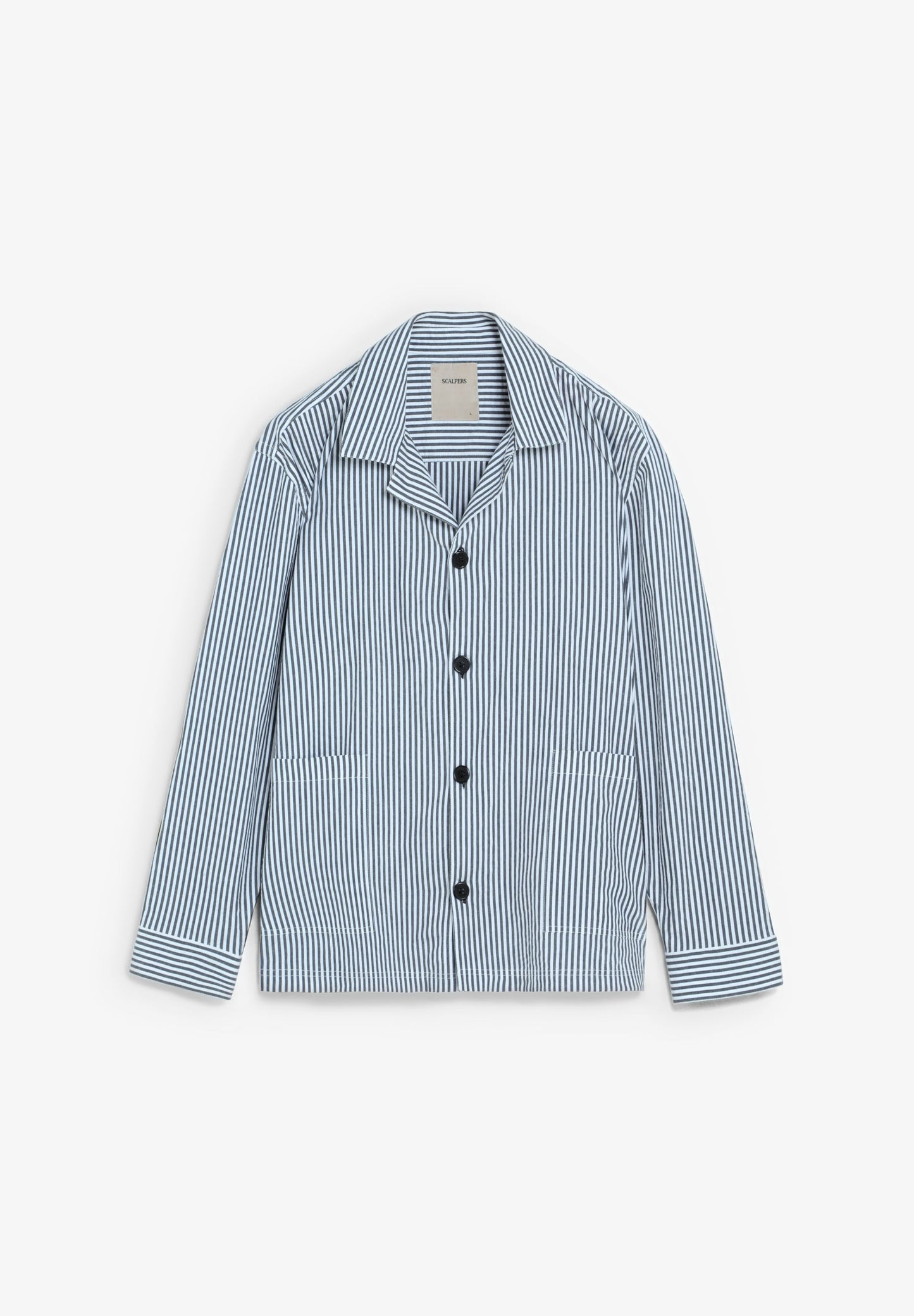 TEXTURED STRIPED OVERSHIRT