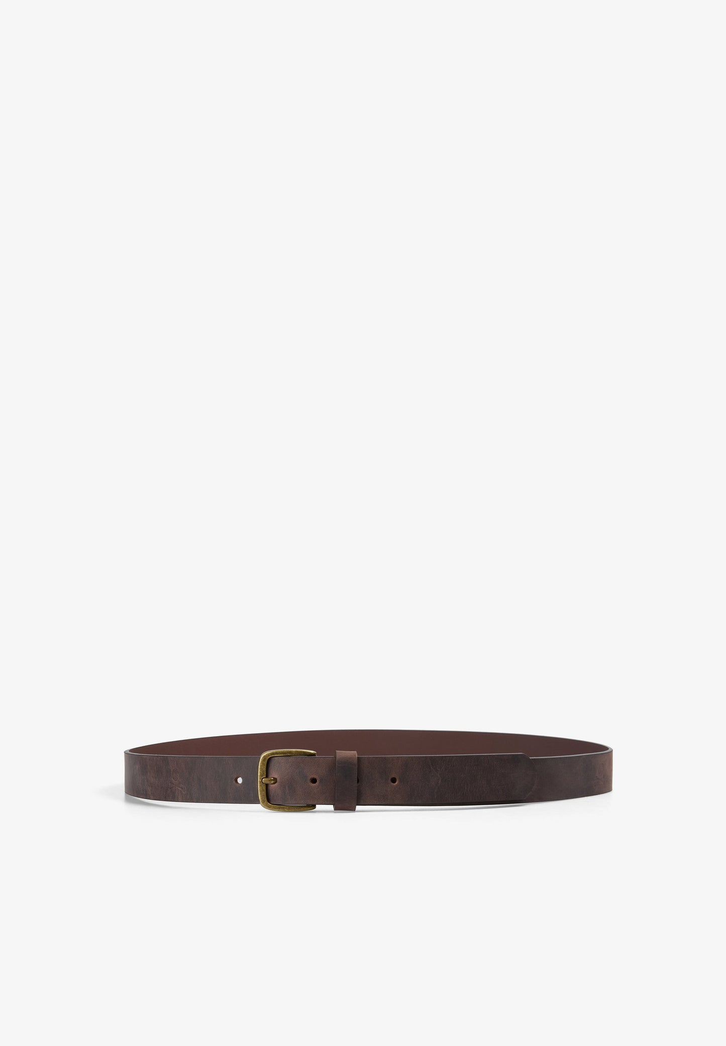 LEATHER BELT WITH GOLDEN BUCKLE
