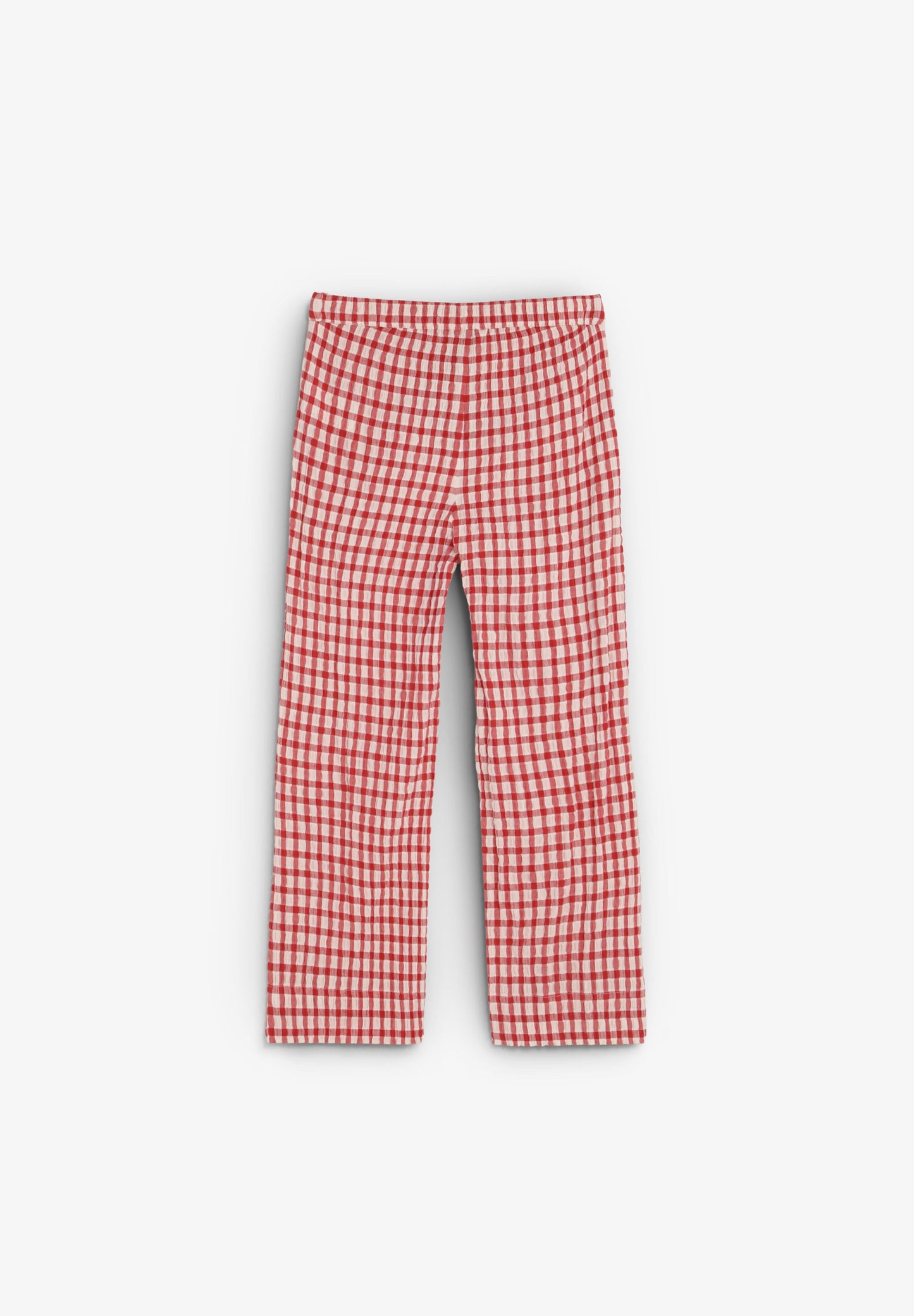 RELAXED FIT GINGHAM TROUSERS