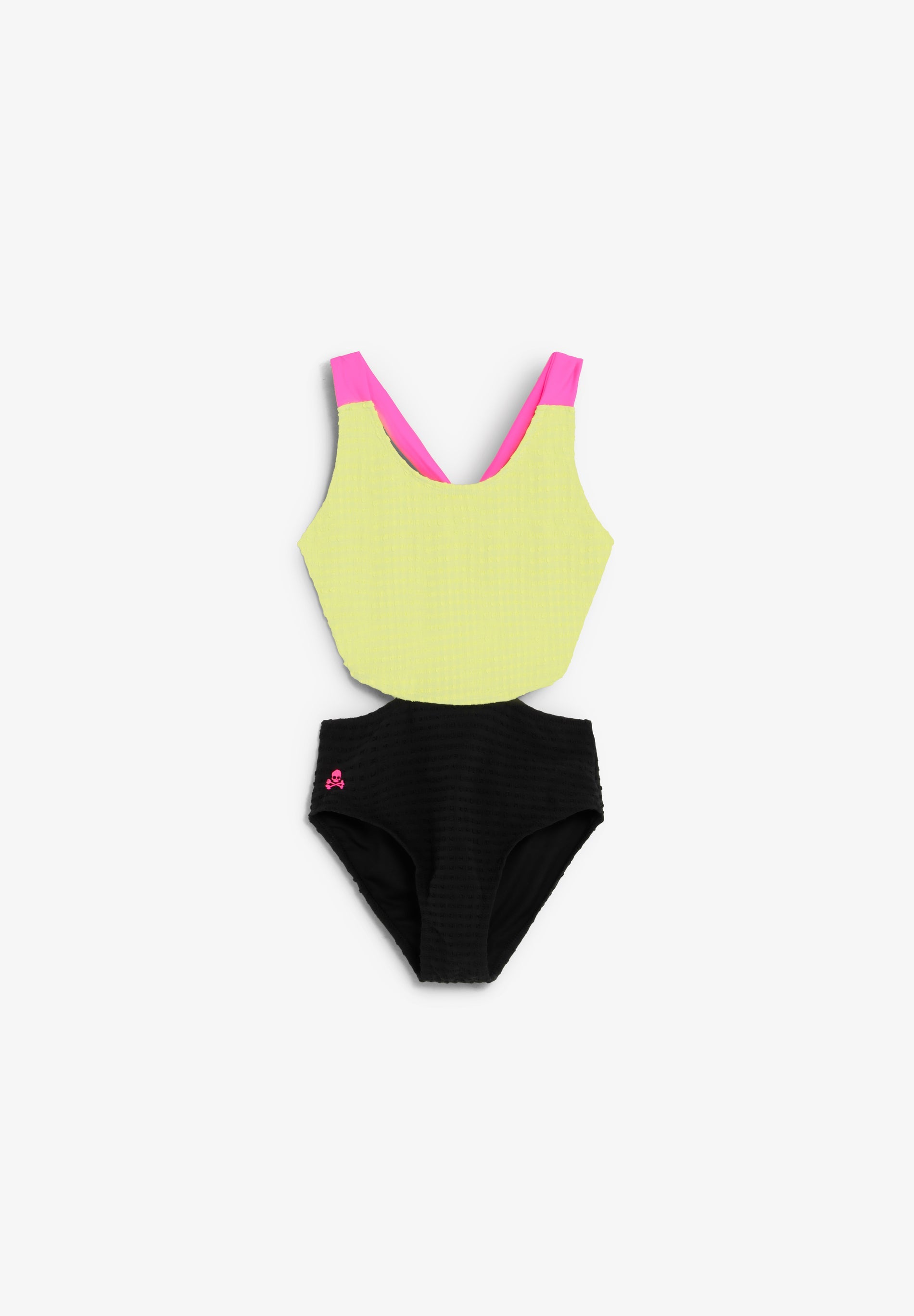 CONTRAST THREE-TONE SWIMSUIT