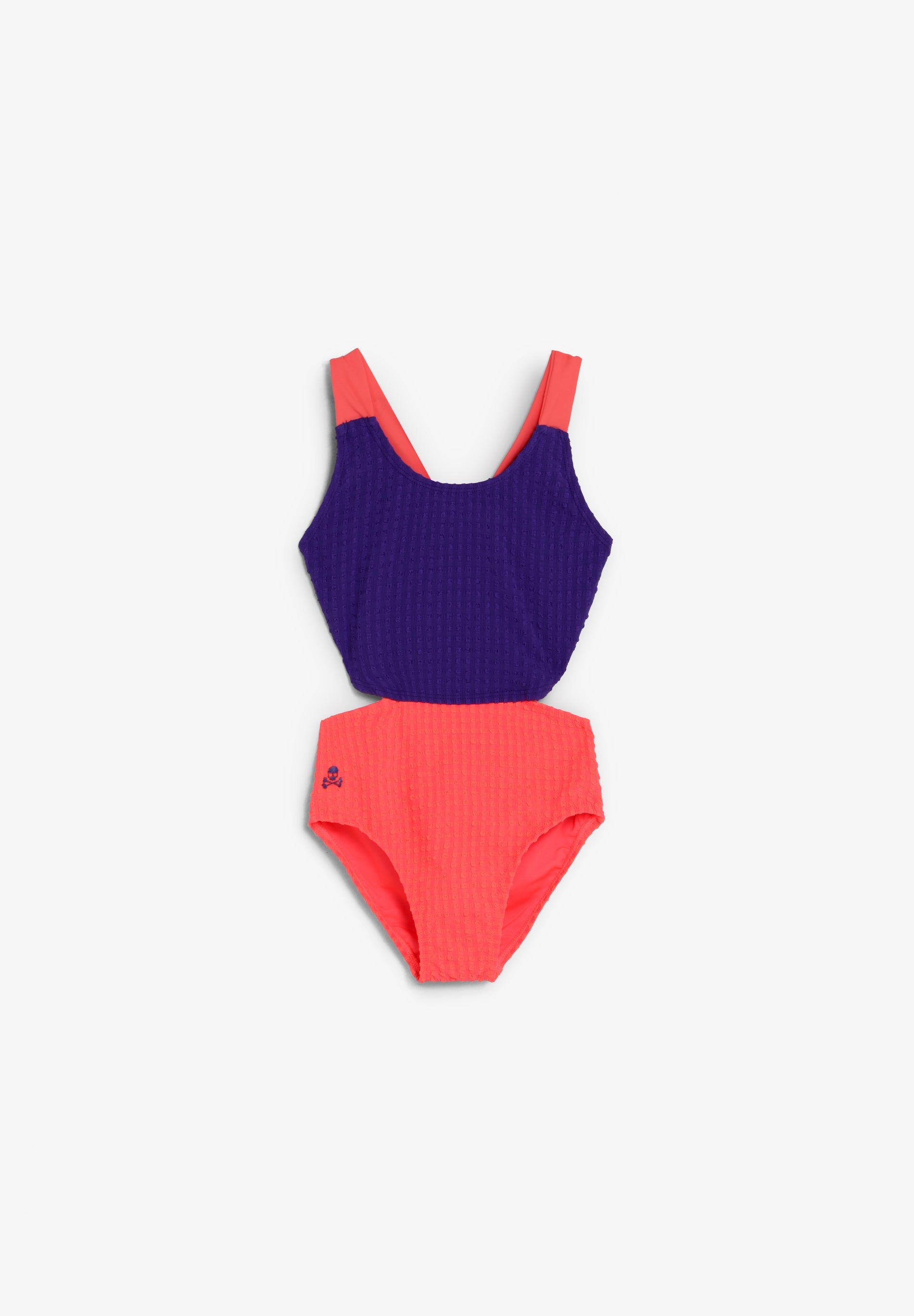 CONTRAST TWO-TONE SWIMSUIT
