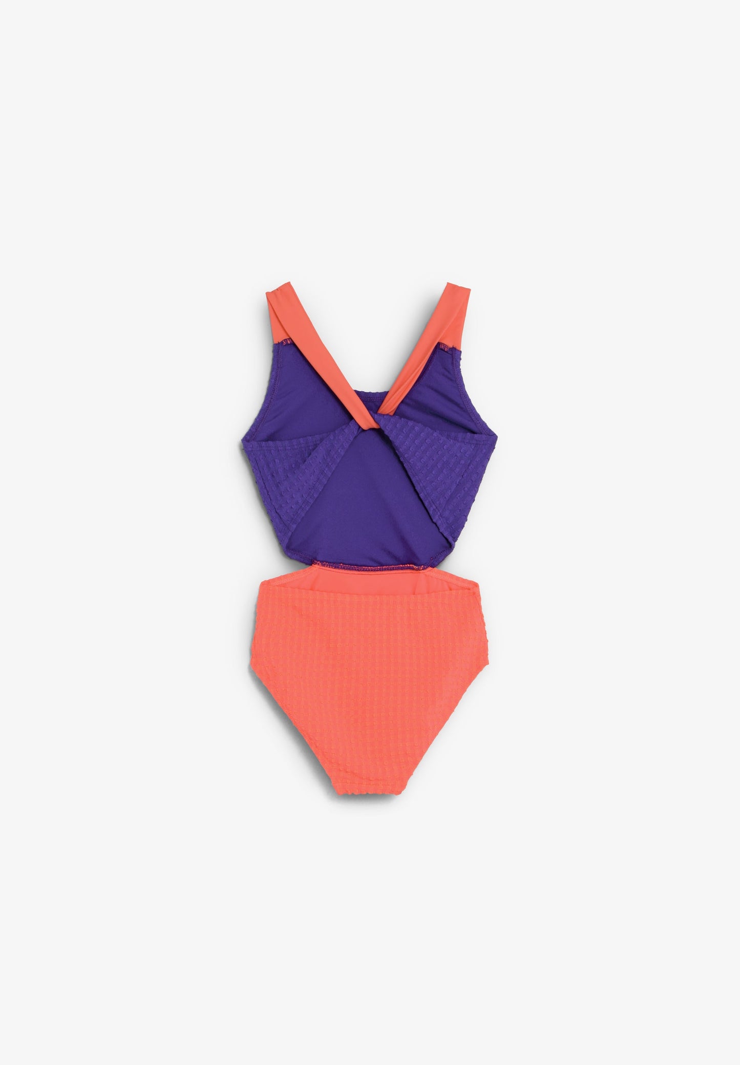 CONTRAST TWO-TONE SWIMSUIT