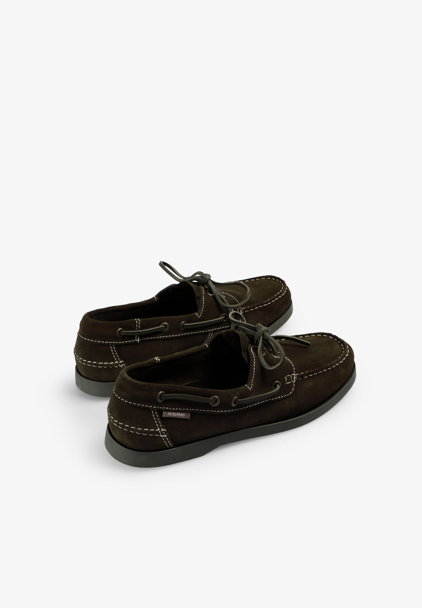 CONTRAST SUEDE BOAT SHOES