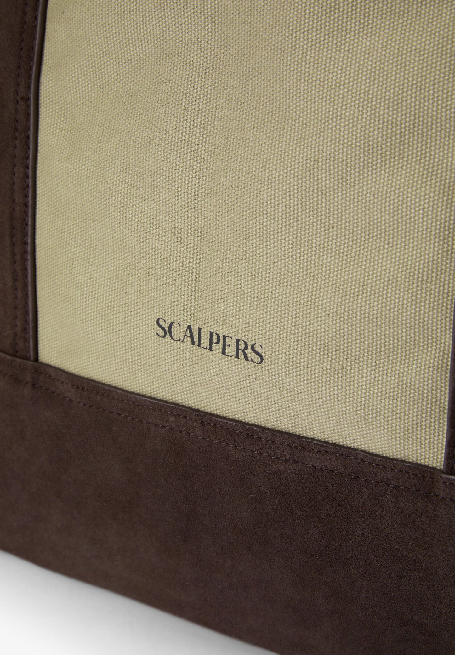 COTTON AND SUEDE TOTE BAG