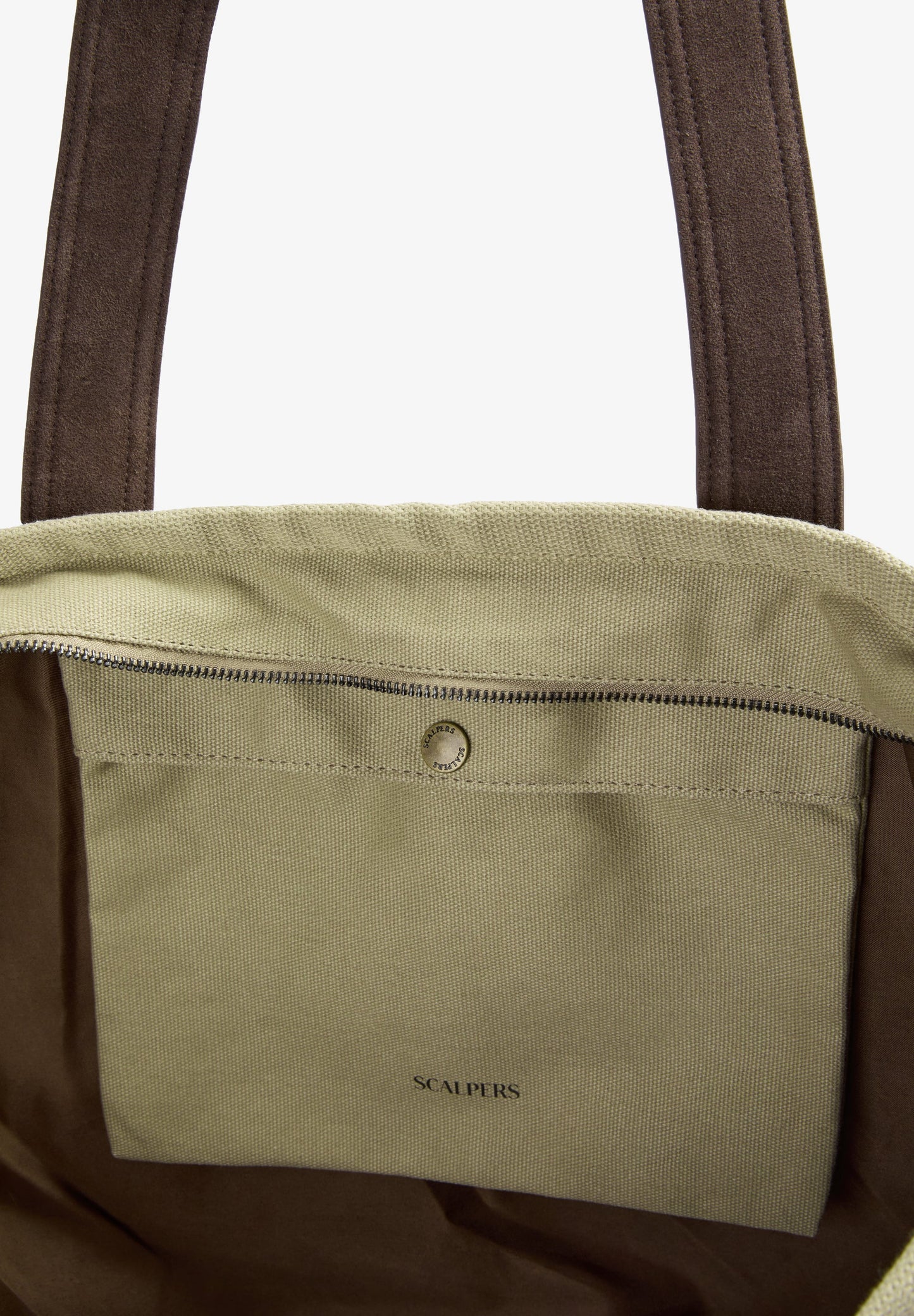 COTTON AND SUEDE TOTE BAG