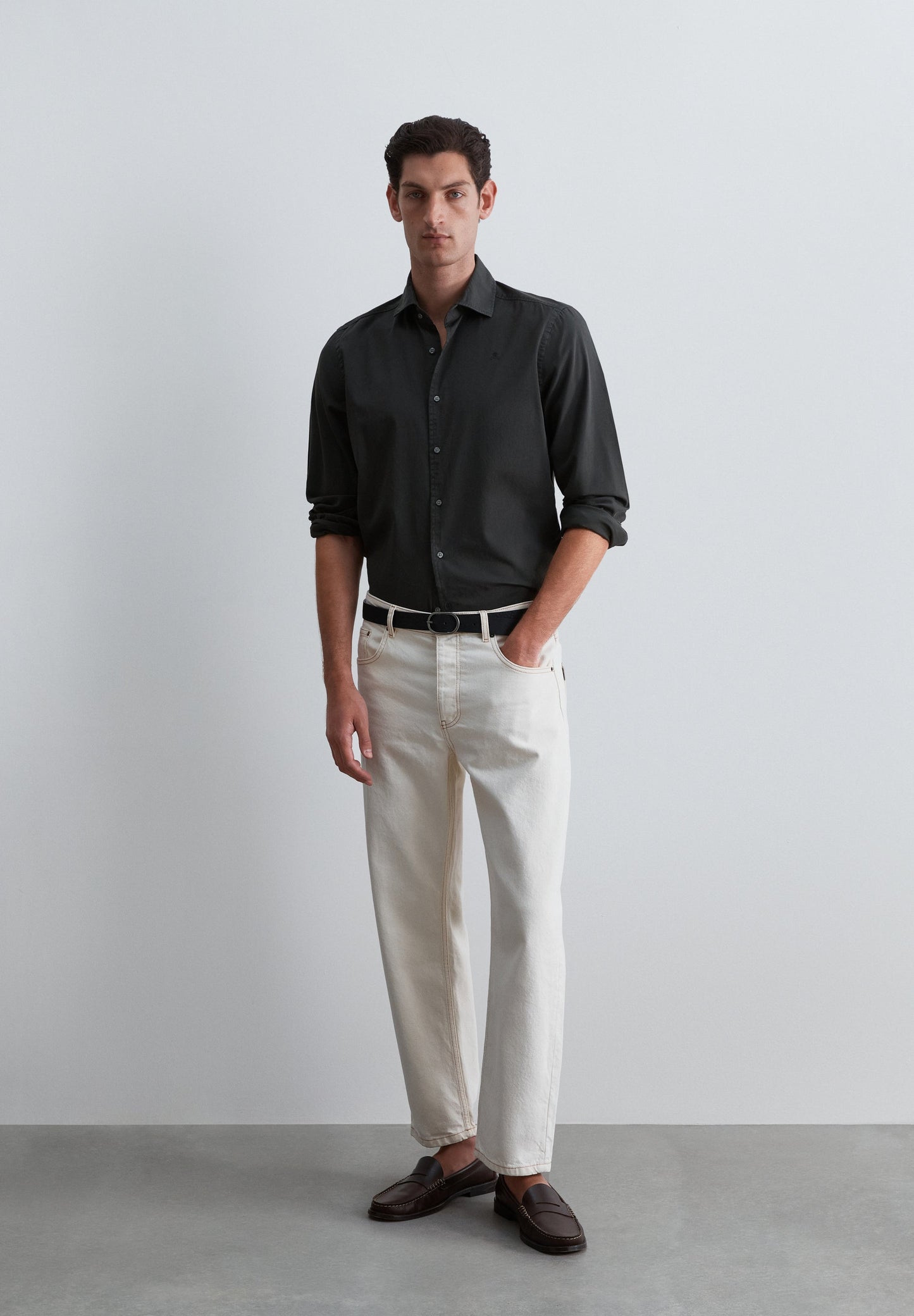 SHIRT WITH TONAL SKULL