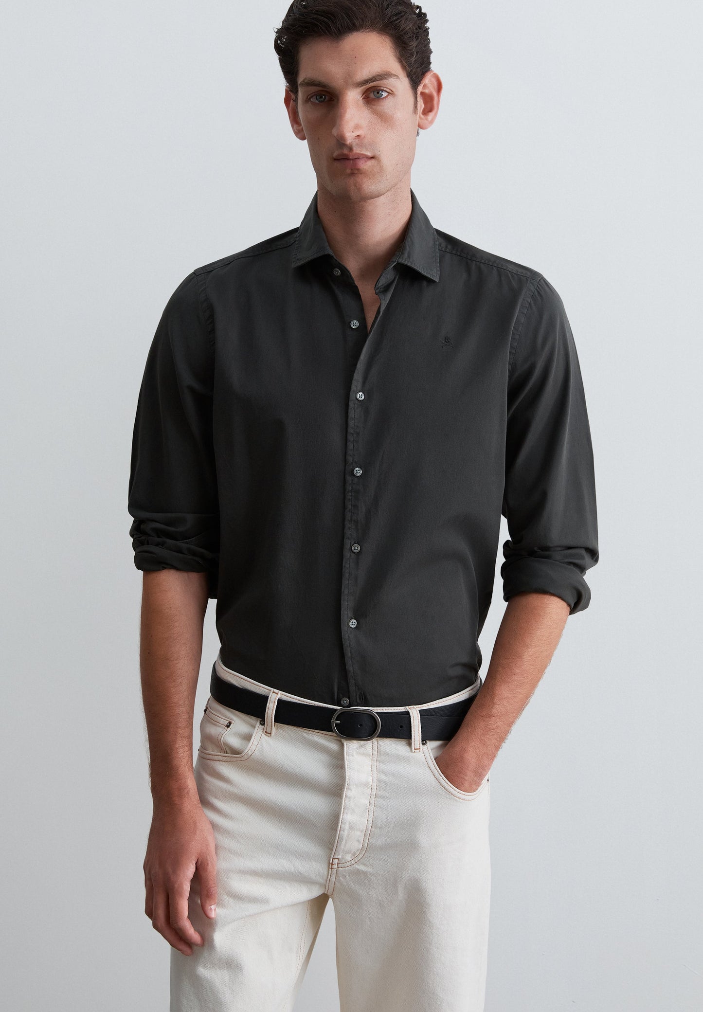 SHIRT WITH TONAL SKULL