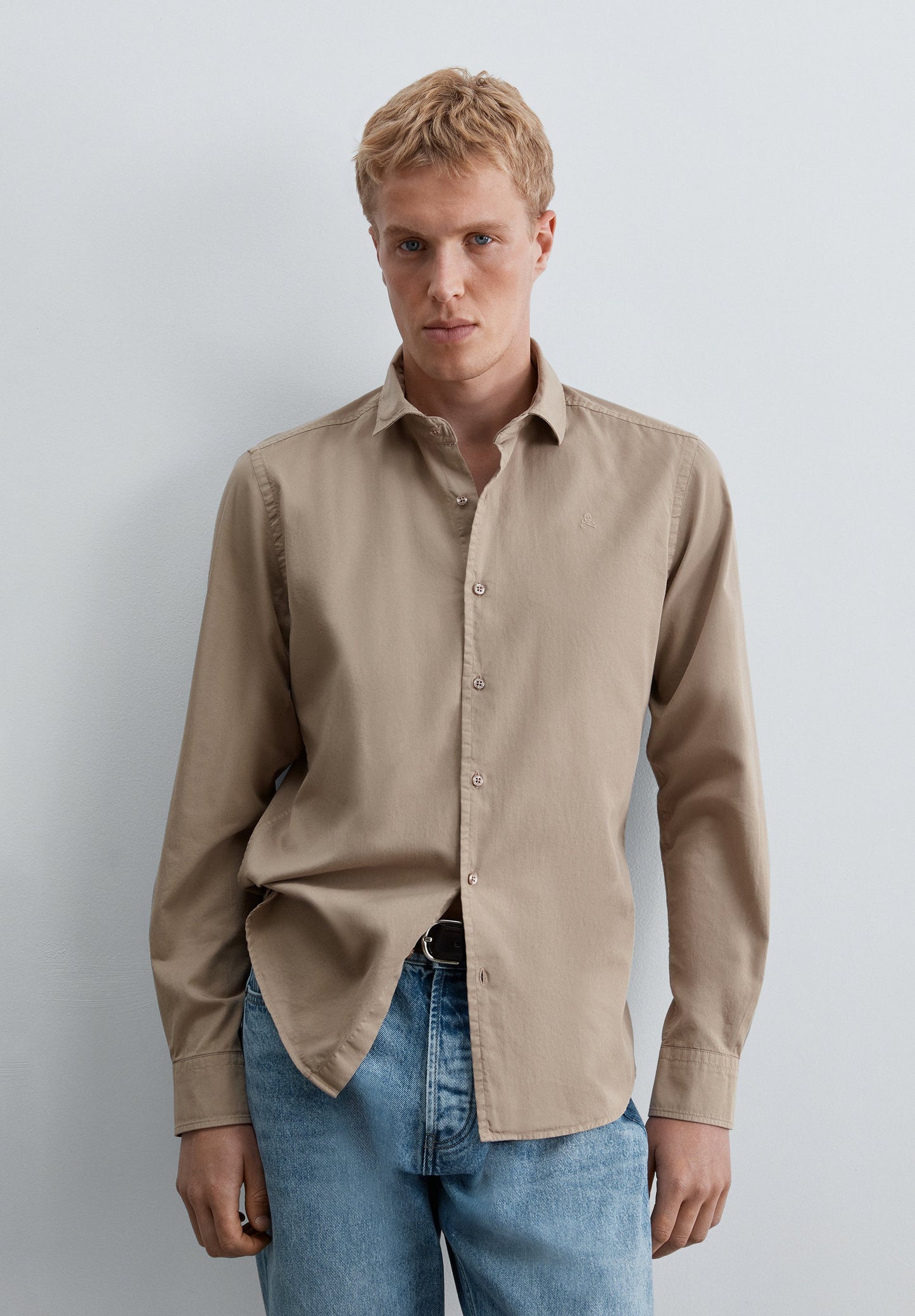 SHIRT WITH TONAL SKULL