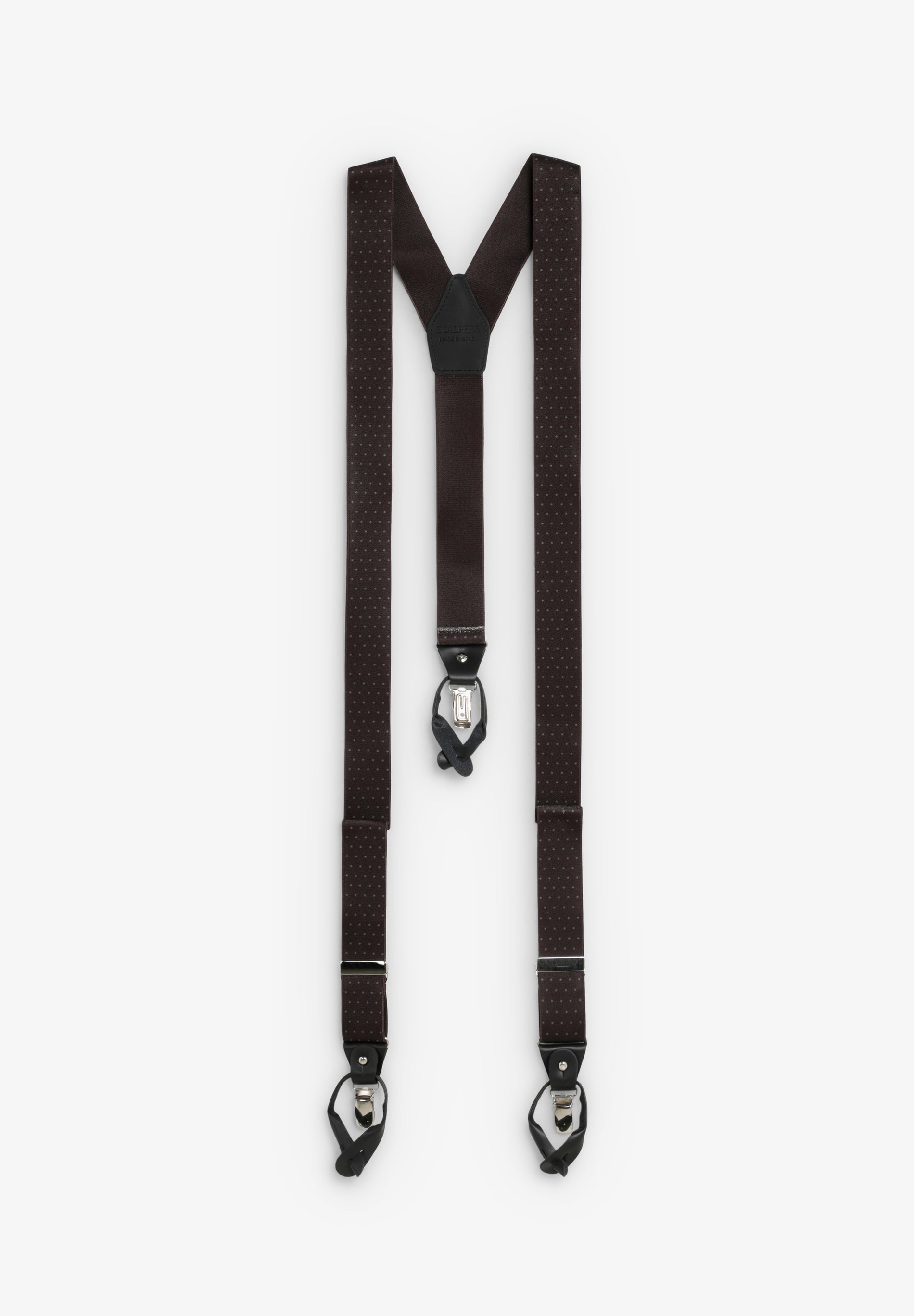 ELASTICATED BRACES WITH POLKA DOT PRINT