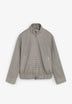 MICRO-CHECK PRINT BOMBER JACKET