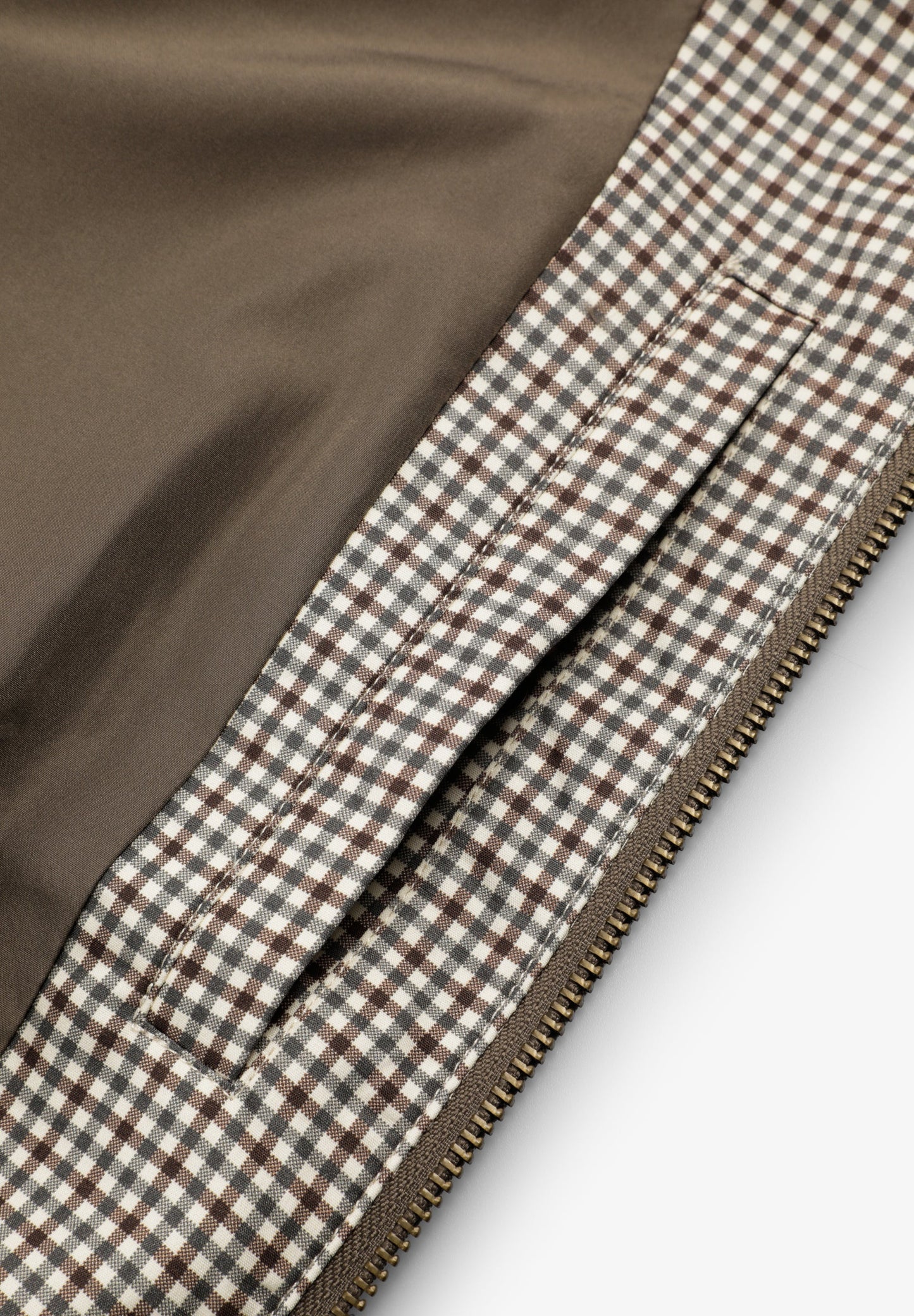 MICRO-CHECK PRINT BOMBER JACKET