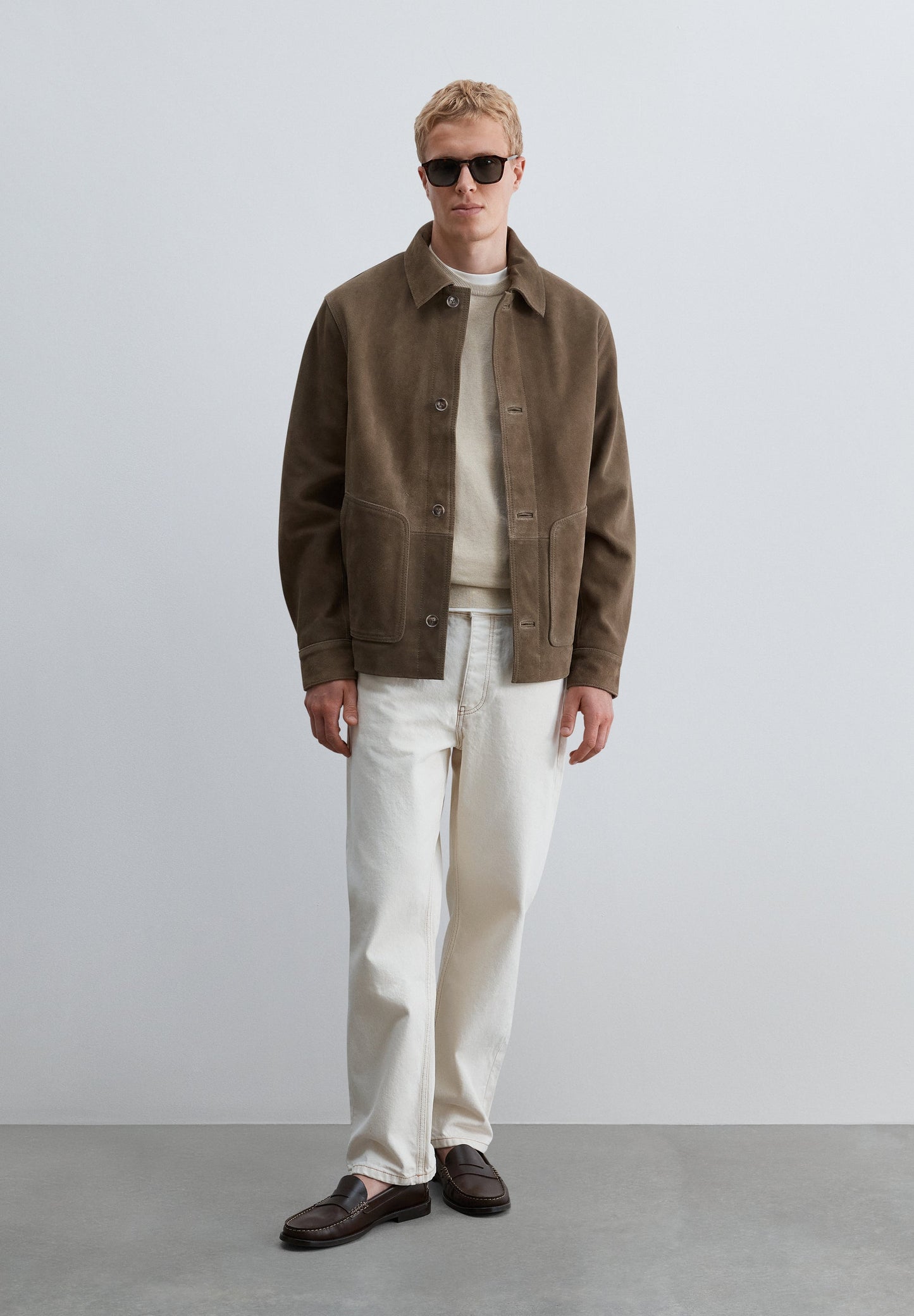 SUEDE JACKET WITH POCKETS