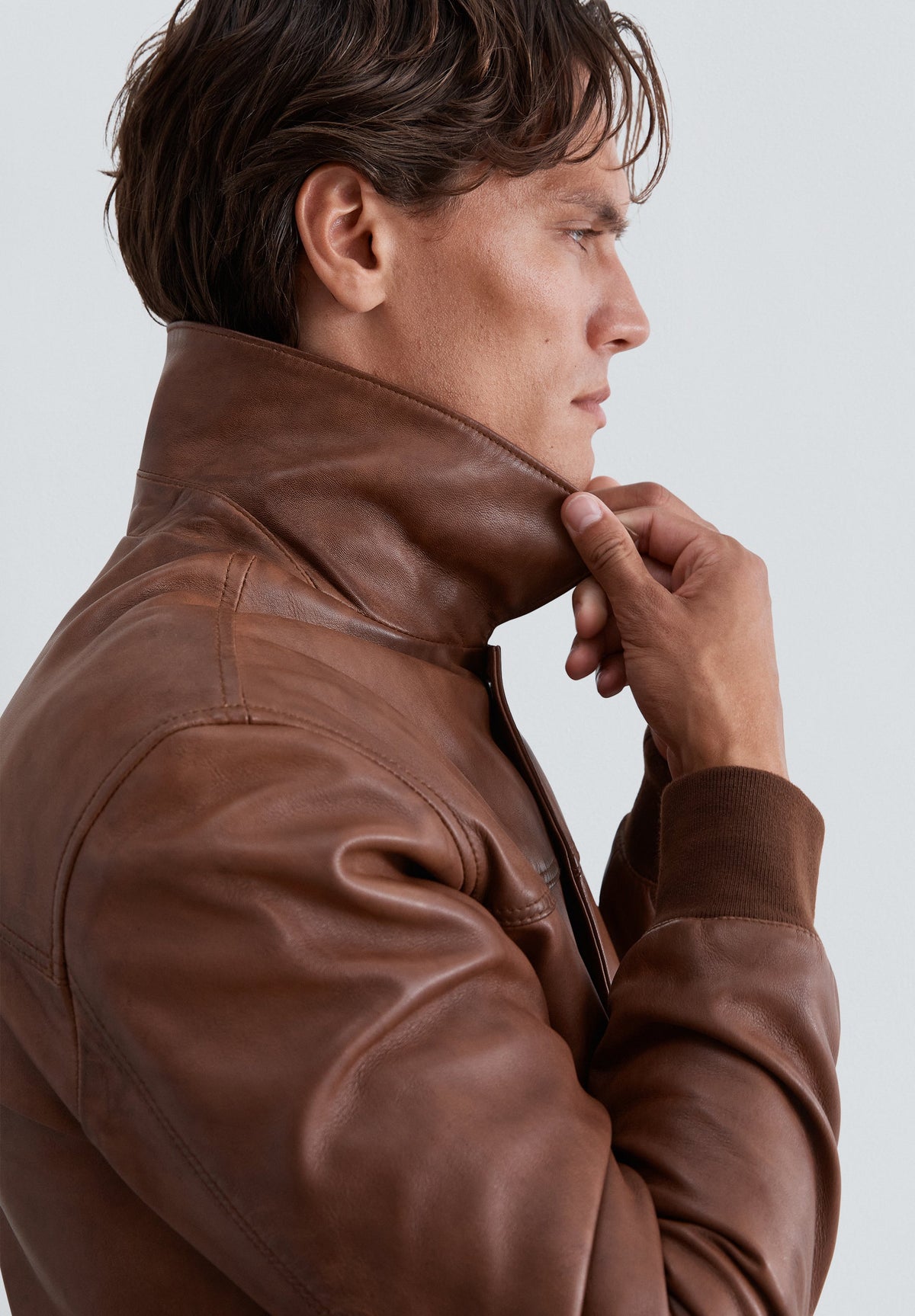 LEATHER JACKET WITH POCKETS