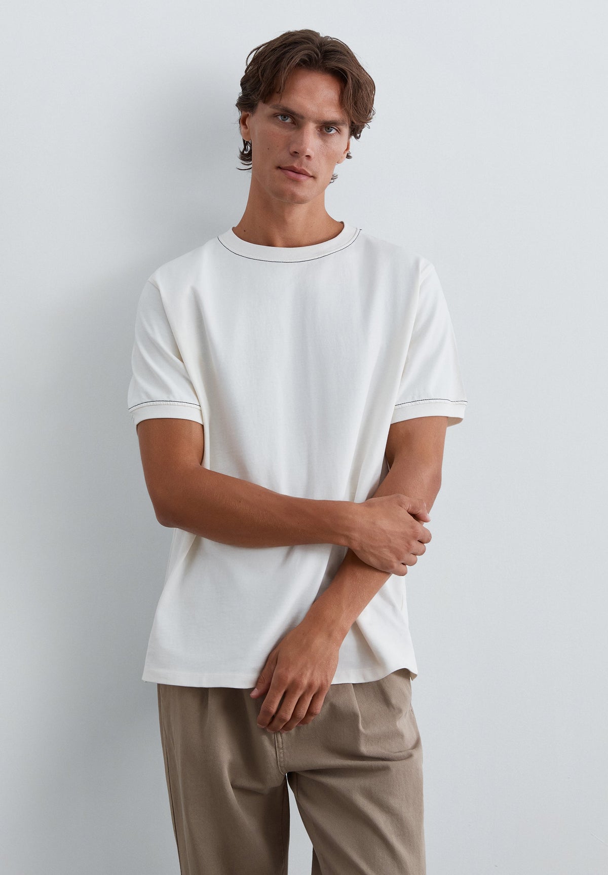 HEAVY JERSEY T-SHIRT WITH STITCHING