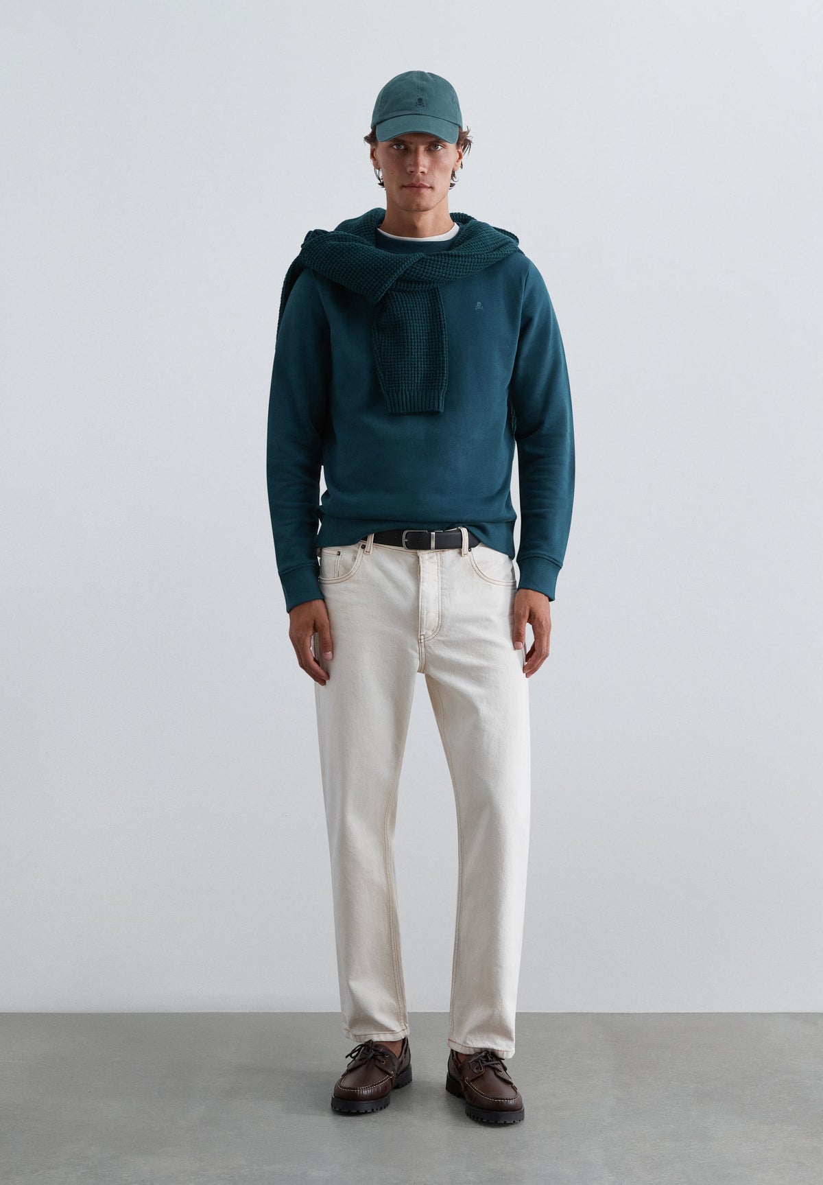 CREWNECK SWEATSHIRT WITH TONAL EMBROIDERY