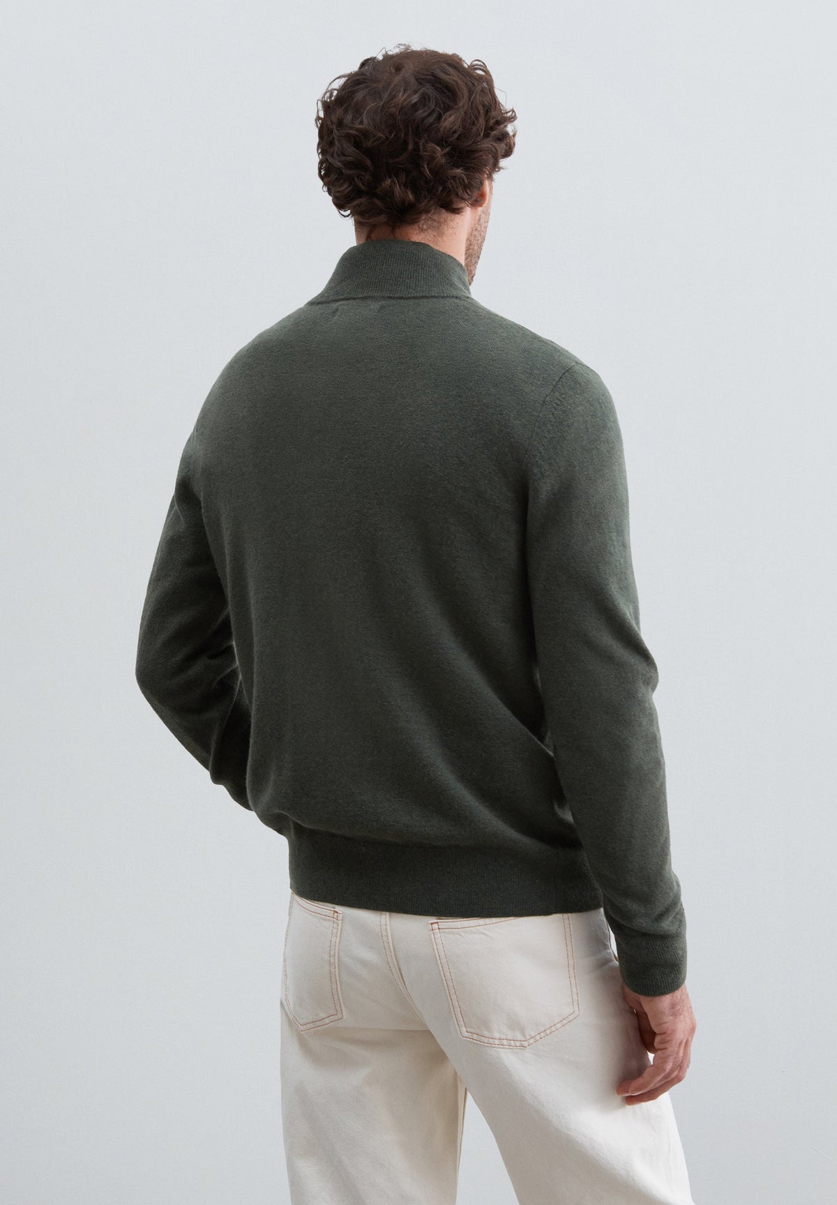 HALF-ZIP WOOL SWEATER
