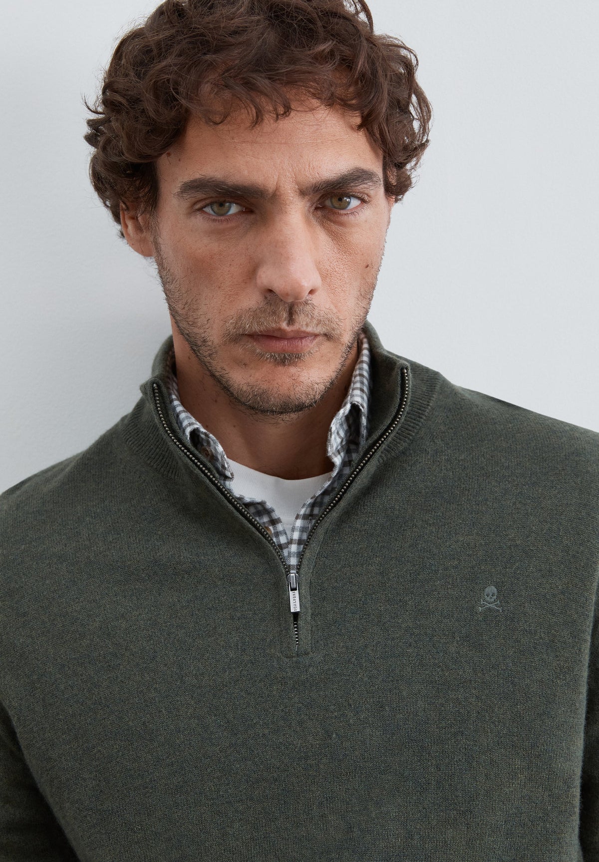 HALF-ZIP WOOL SWEATER