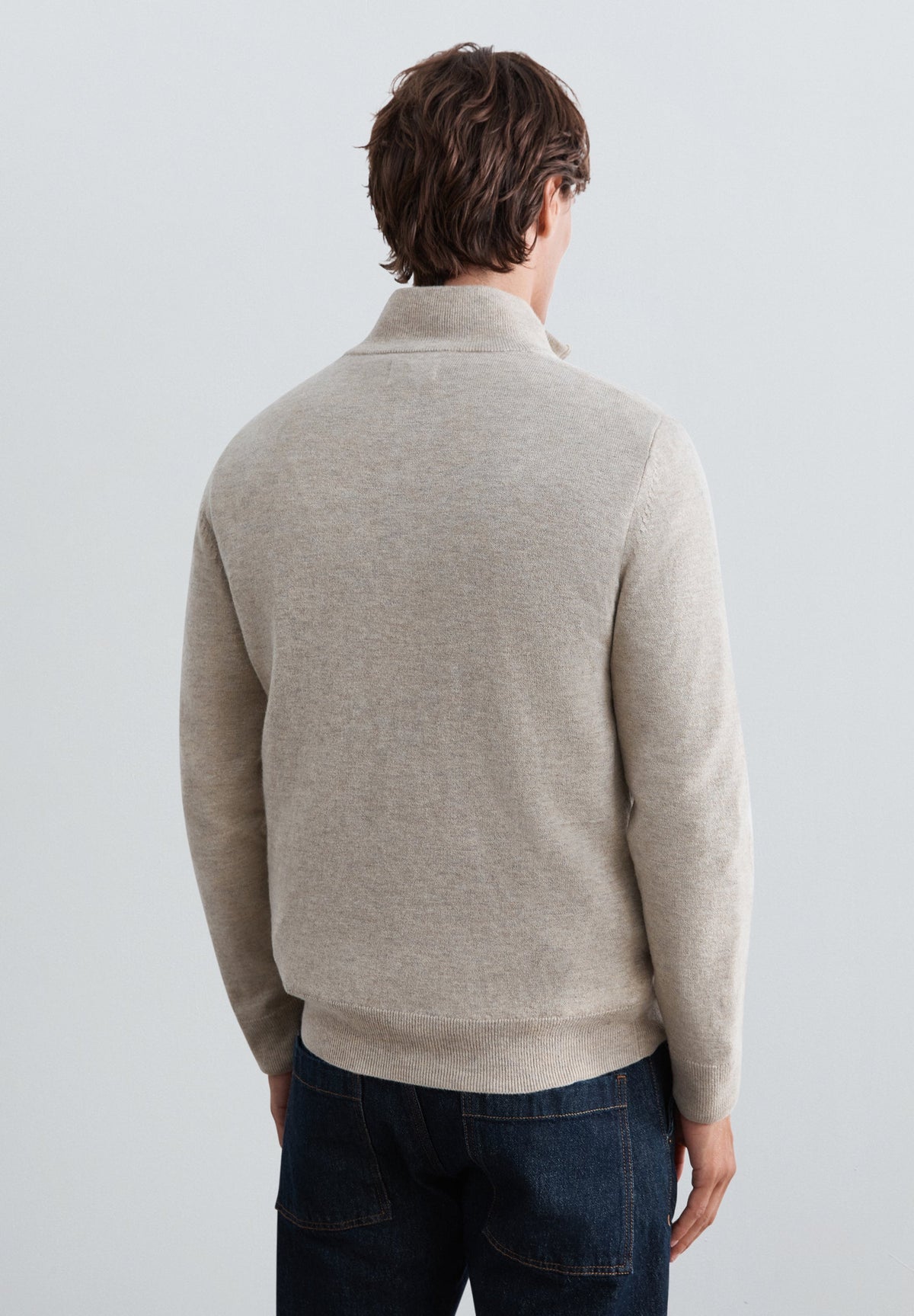 HALF-ZIP WOOL SWEATER