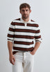 STRIPED POLO NECK SWEATER