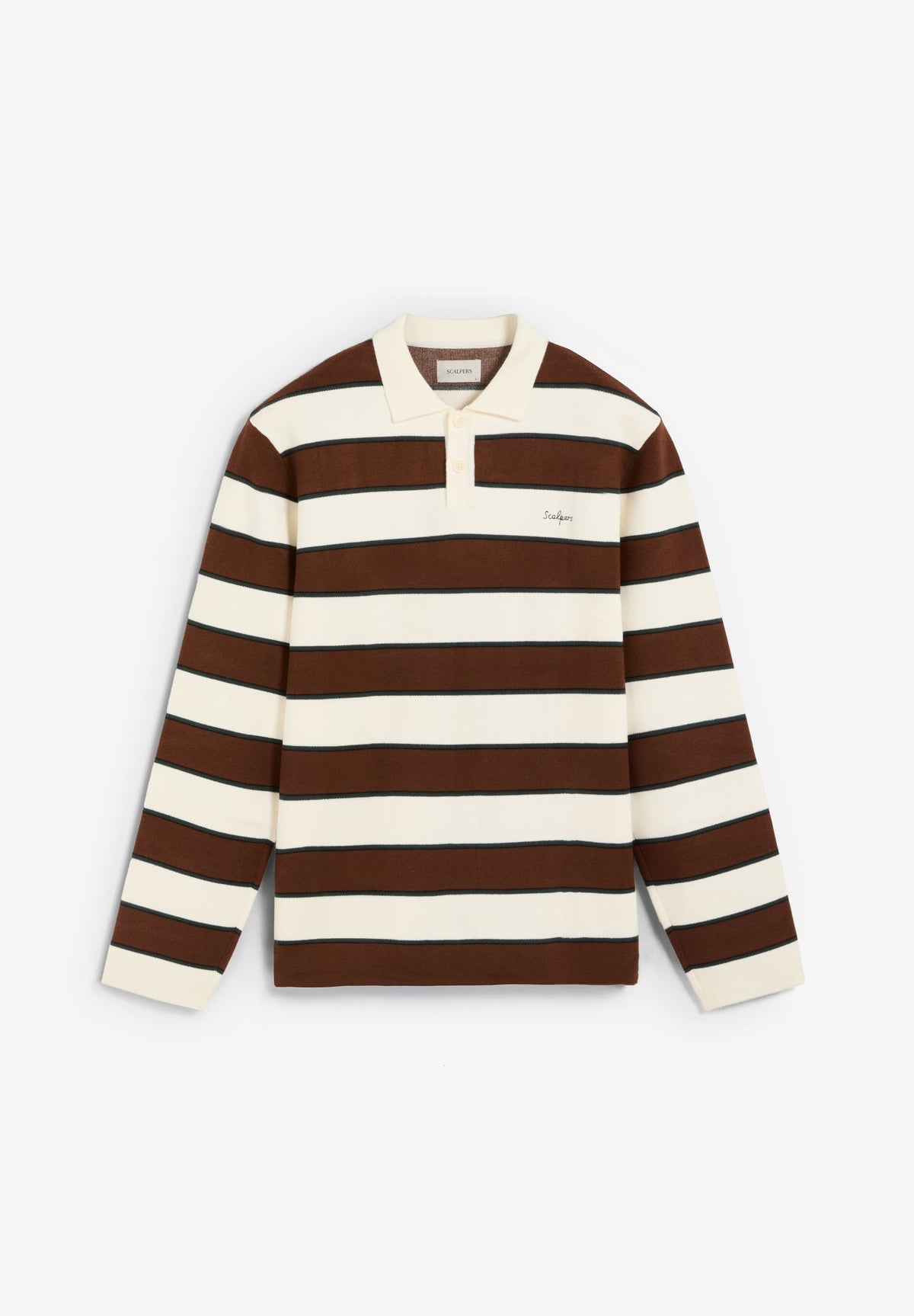 STRIPED POLO NECK SWEATER