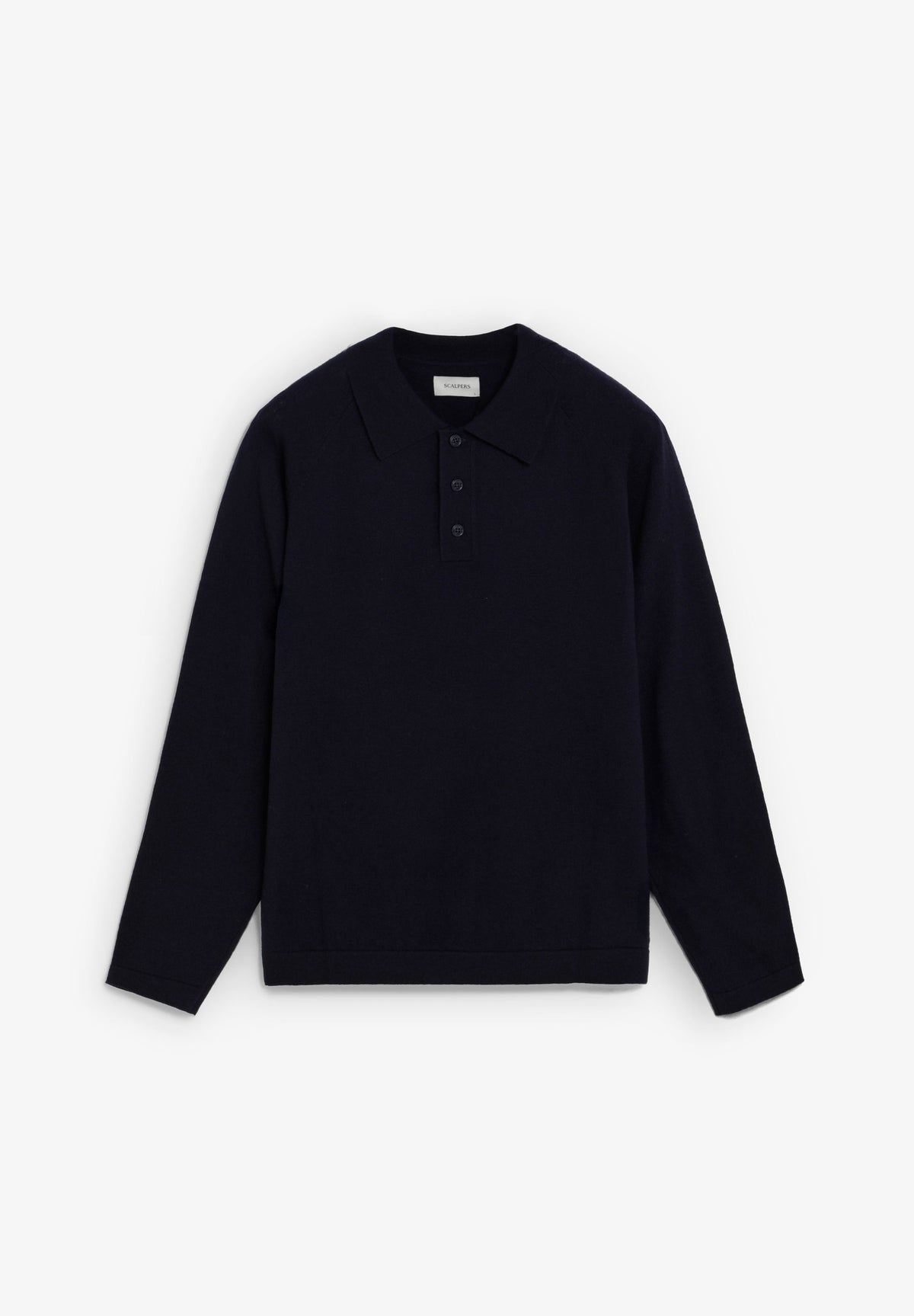 MERINO WOOL POLO SHIRT-STYLE SWEATER