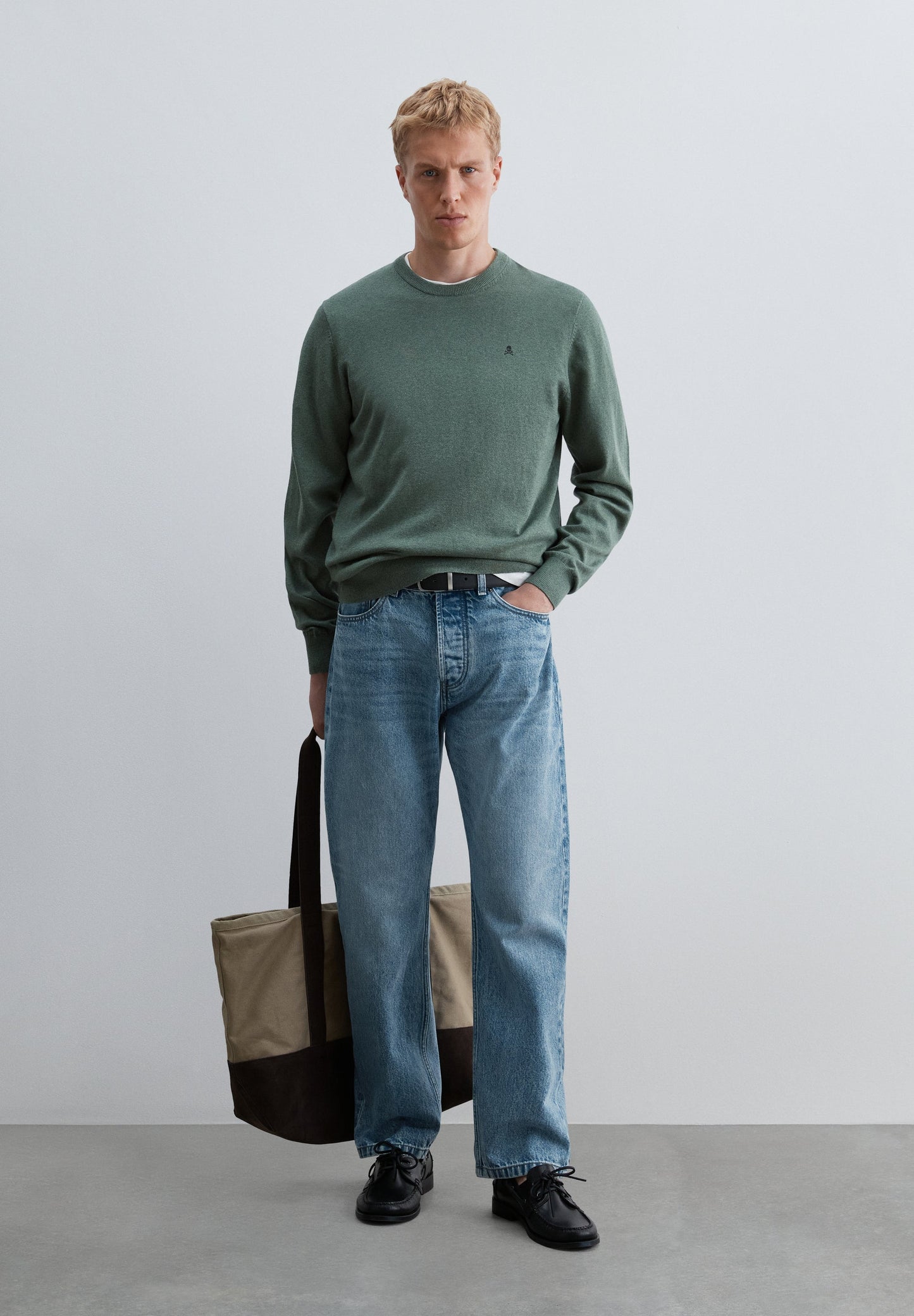 COTTON KNIT BLEND SWEATER