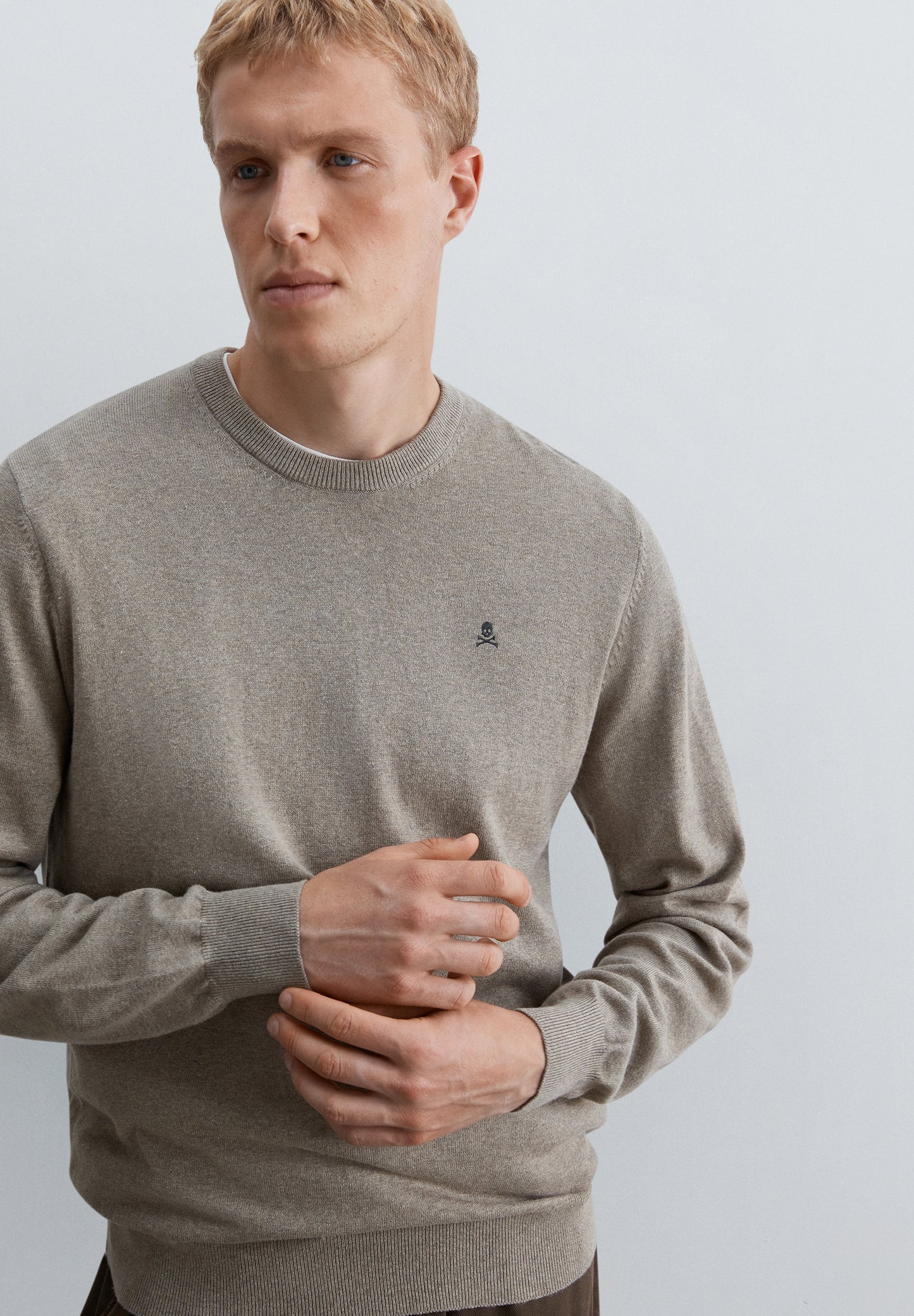 COTTON KNIT BLEND SWEATER