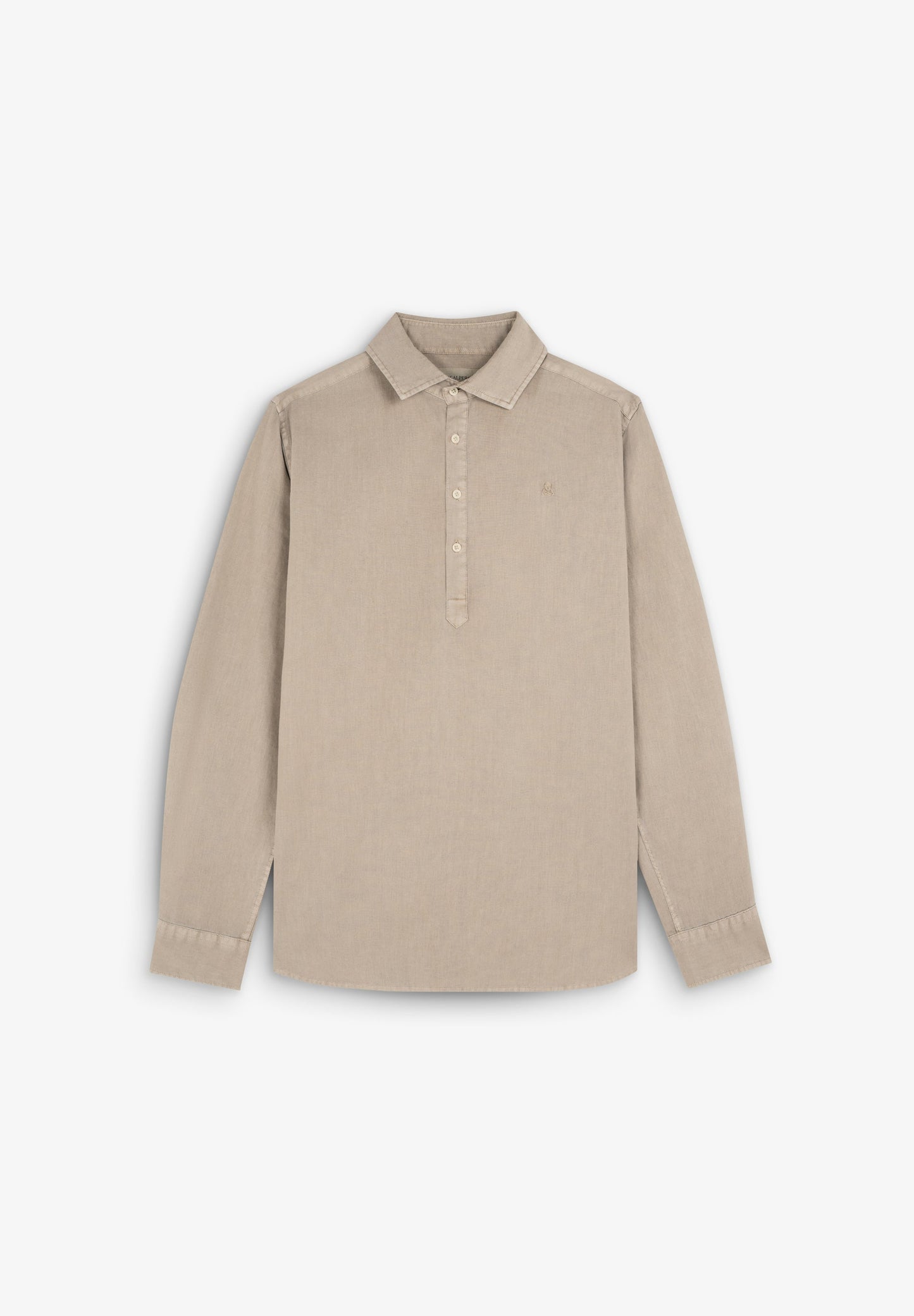 LINEN POLO SHIRT WITH SKULL