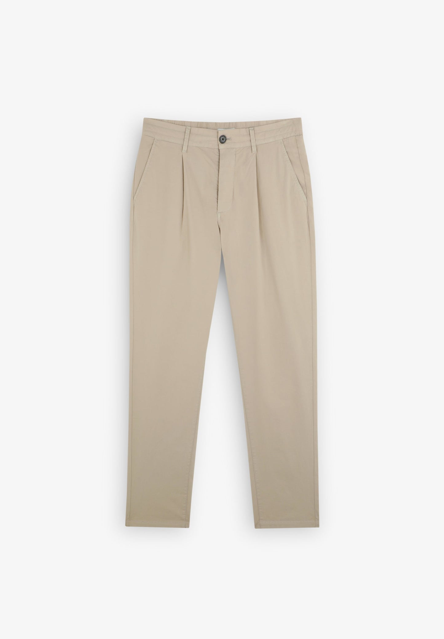 PLEATED CHINO TROUSERS
