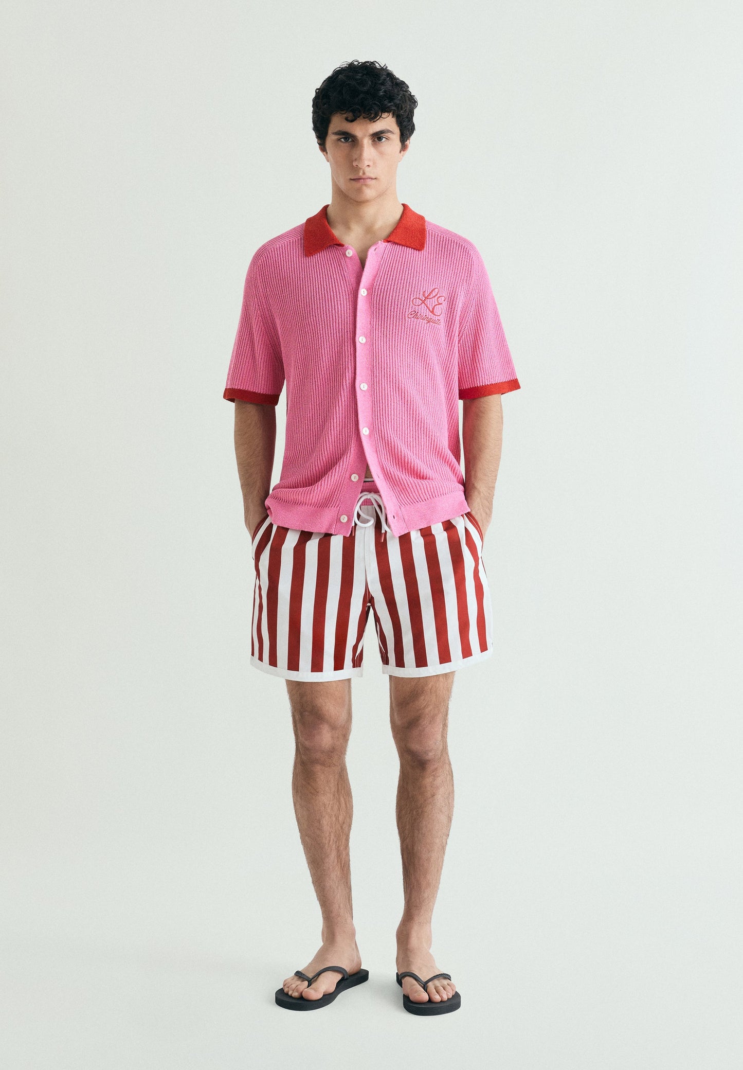 CONTRAST STRIPED SWIMMING TRUNKS | LE CHIRINGUITO