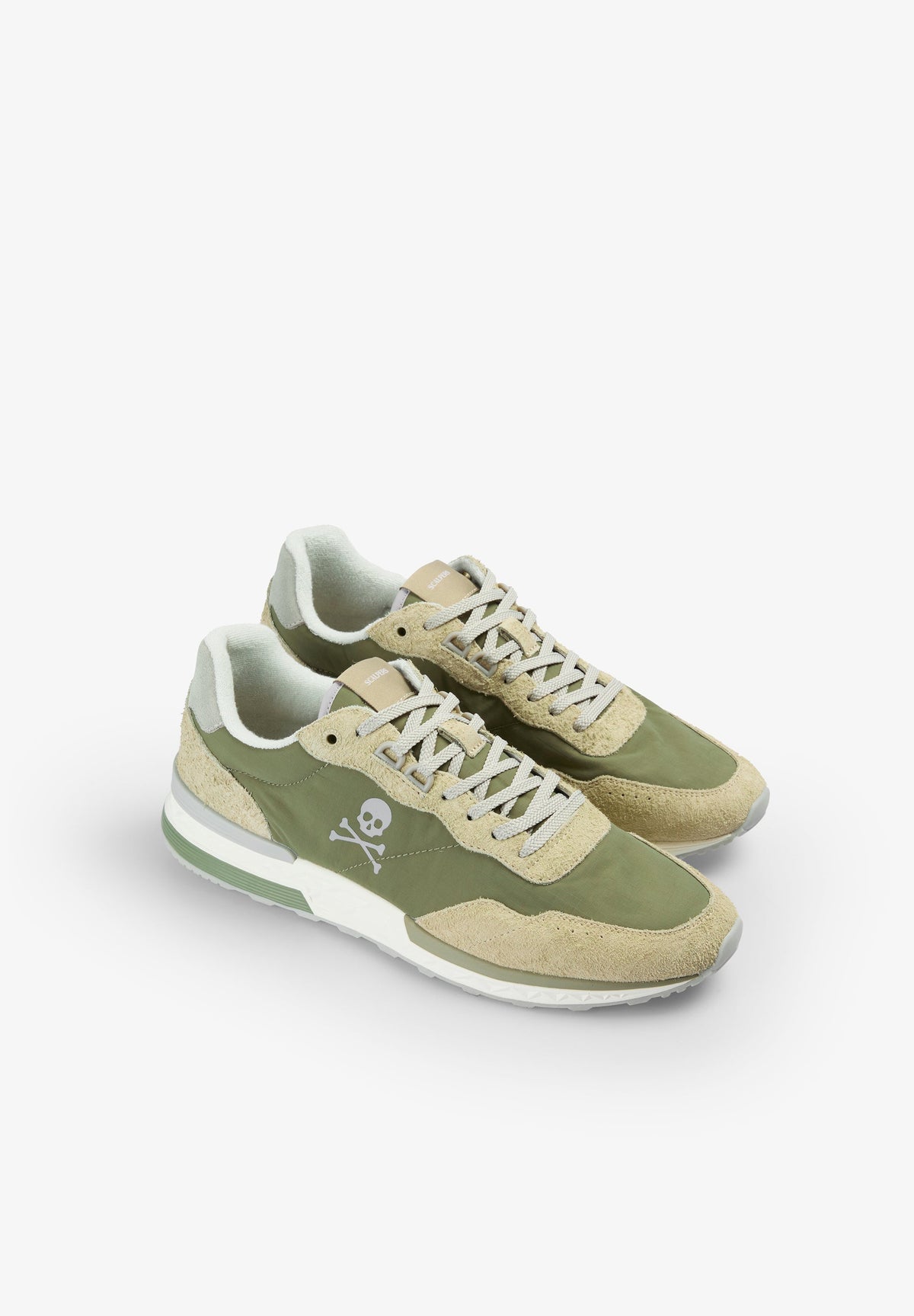 CONTRAST SUEDE SNEAKERS