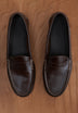 LEATHER LOAFERS WITH CONTRAST STITCHING