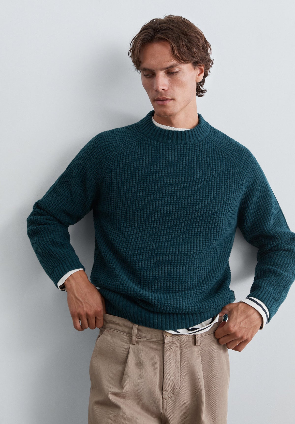 WAFFLE KNIT SWEATER