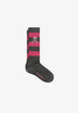 CONTRAST STRIPED RIBBED SOCKS