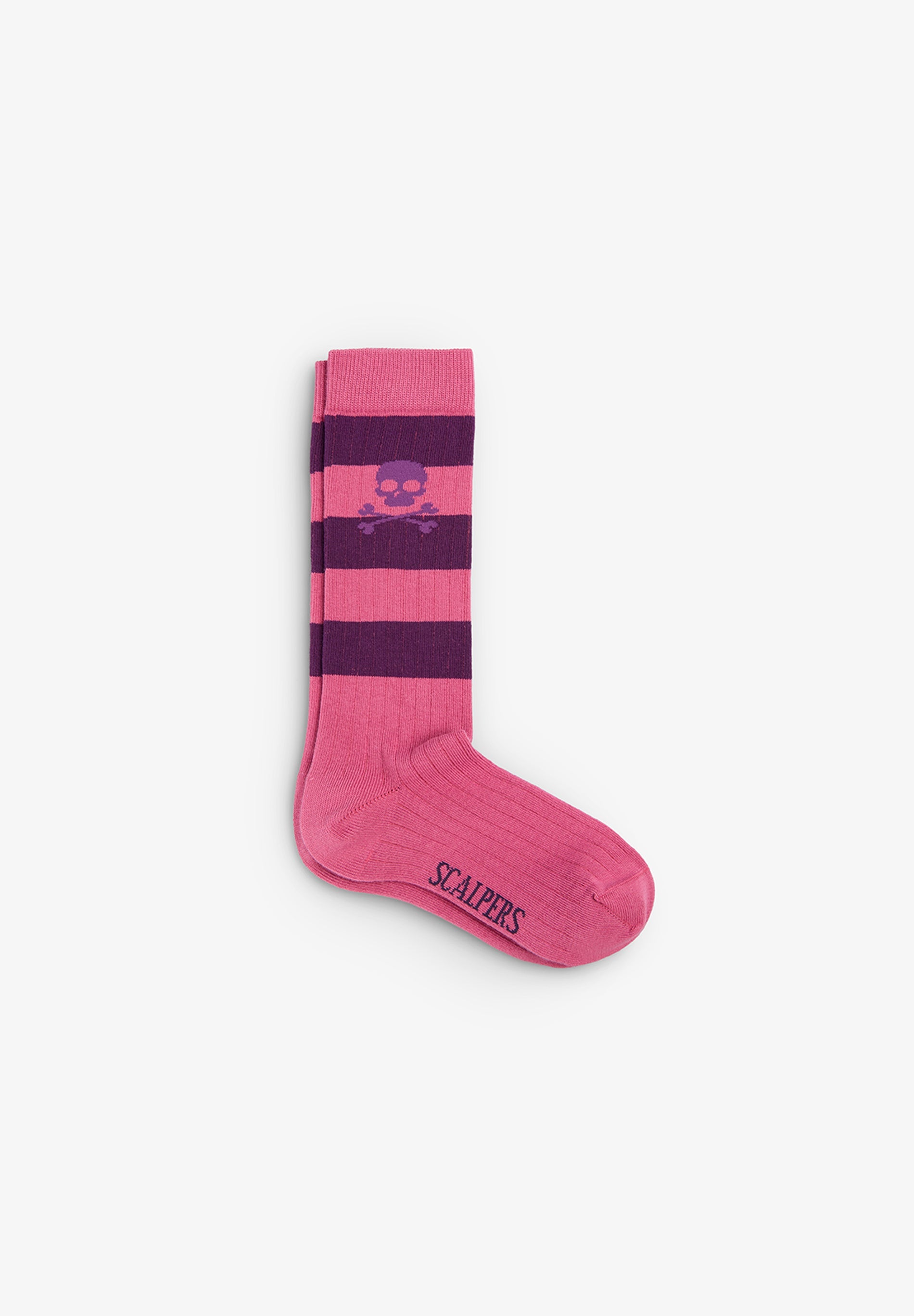 CONTRAST STRIPED RIBBED SOCKS