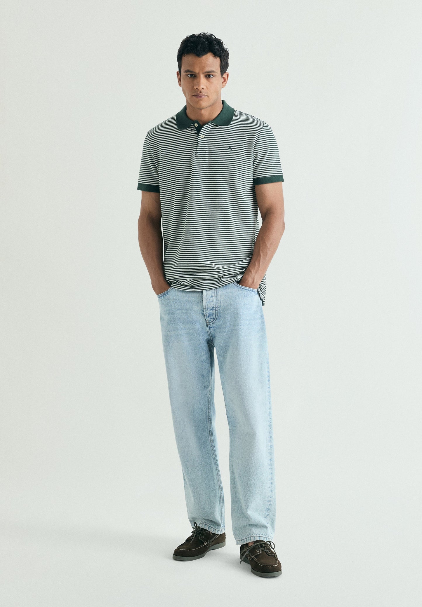 CONTRAST STRIPED POLO SHIRT