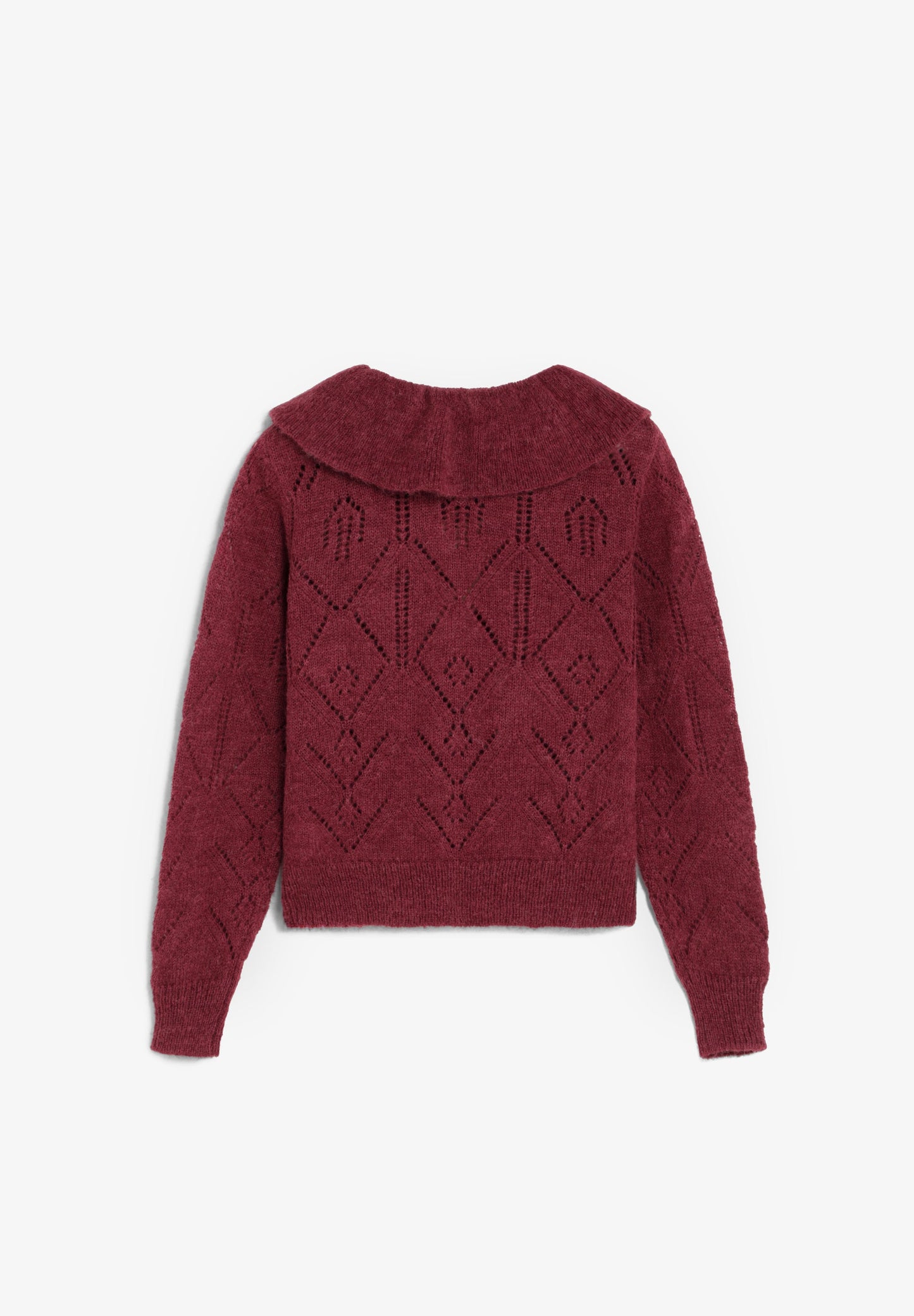 OPENWORK COLLARED CARDIGAN