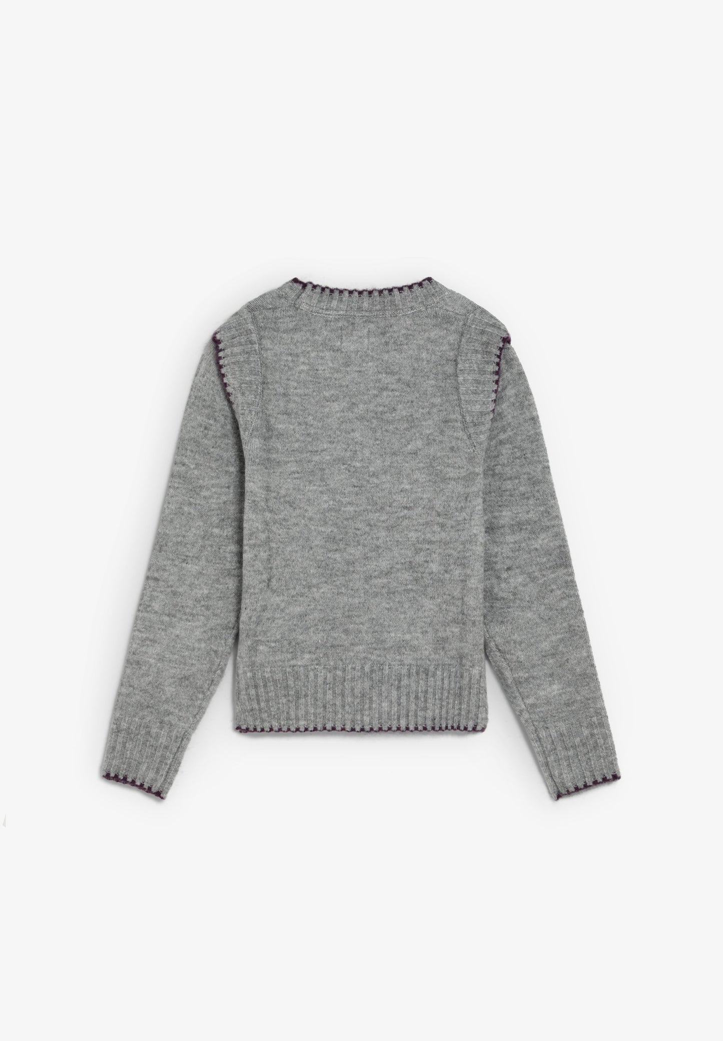 CONTRAST SEAM SWEATER