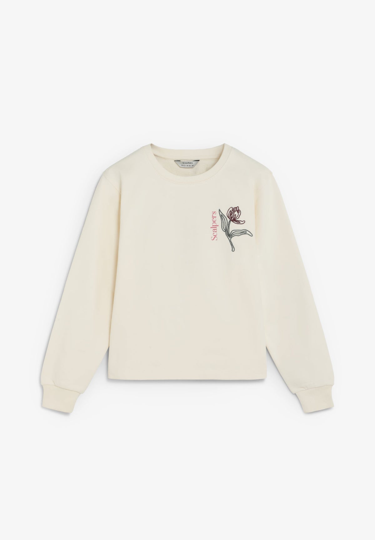 SWEATSHIRT WITH FLORAL EMBROIDERY