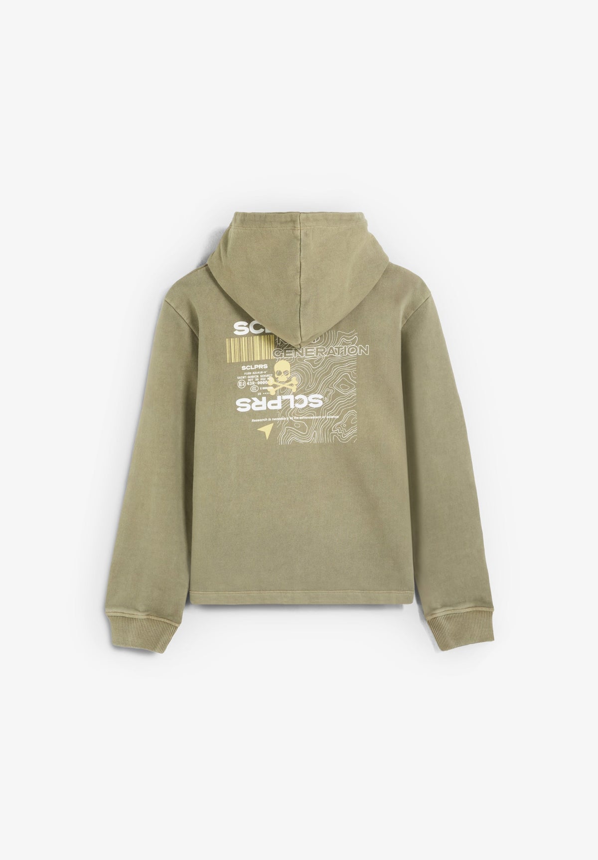 CONTRAST PRINT HOODIE